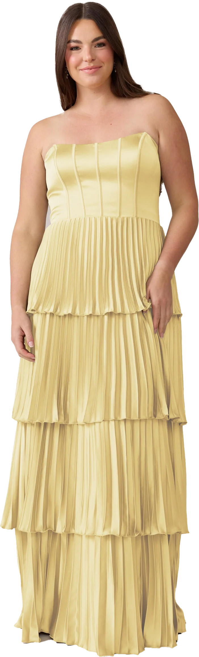 Collins Satin Pleated Dress | Made To Order - Image 149