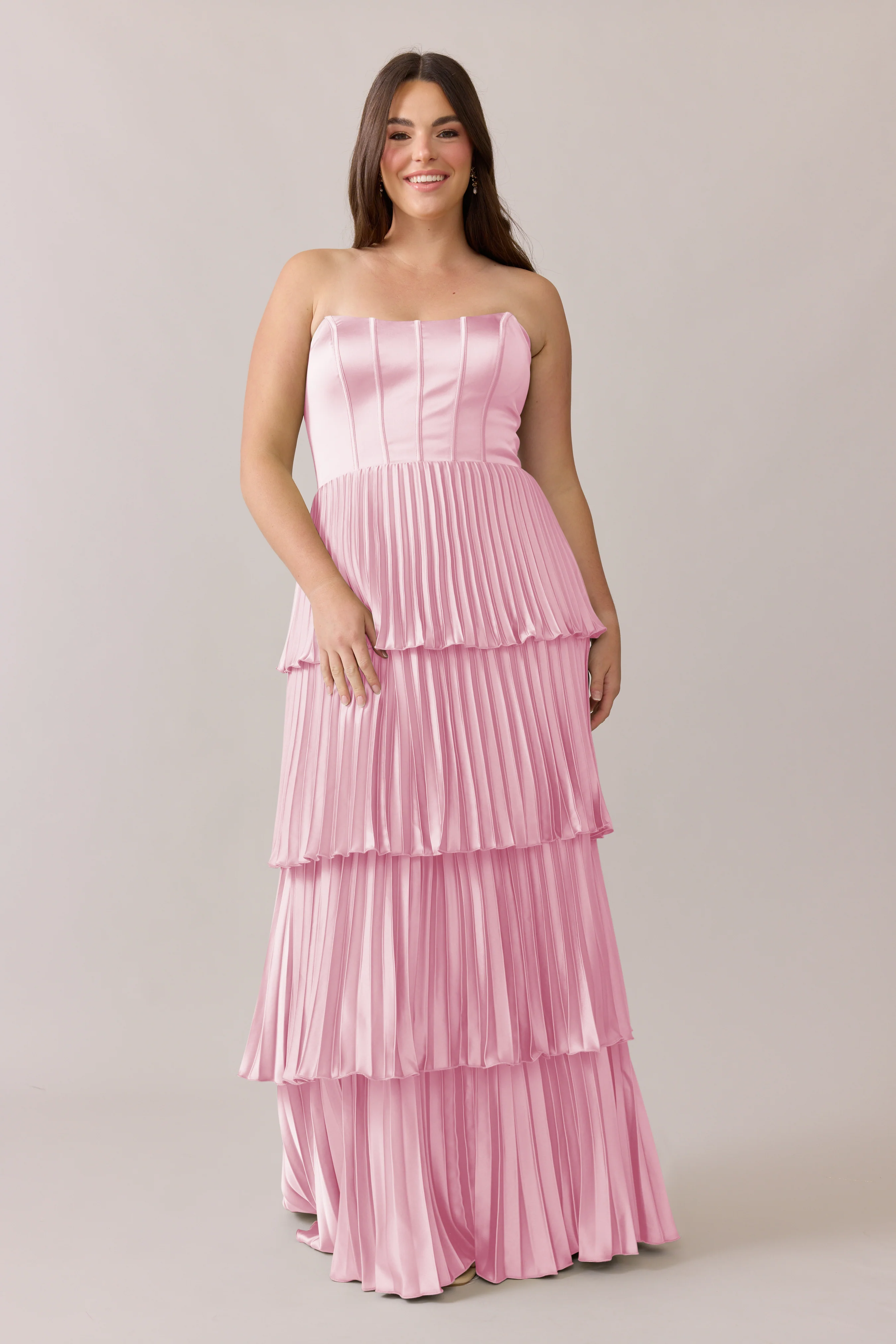 Collins Satin Pleated Dress | Made To Order - Image 159