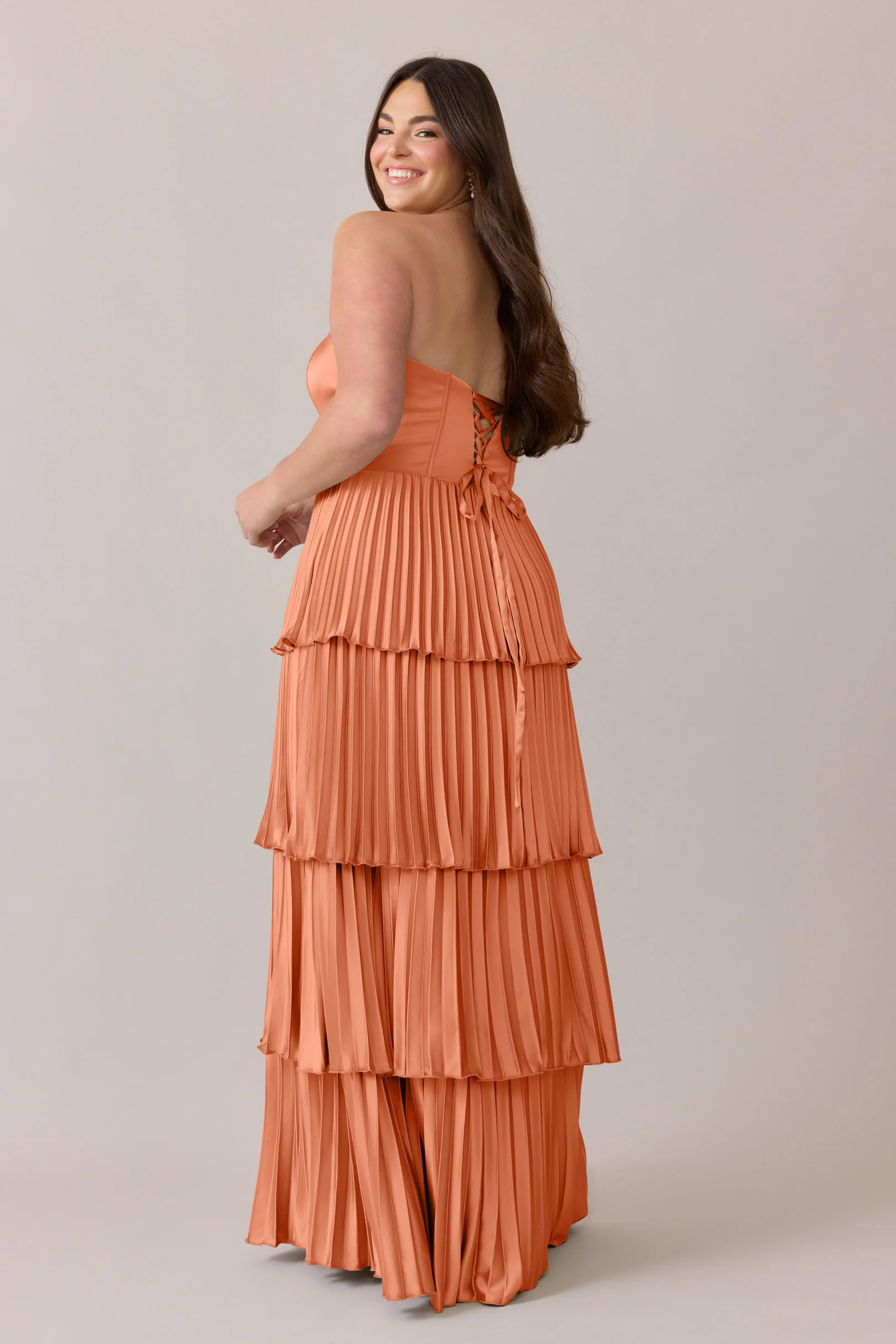 Collins Satin Pleated Dress | Made To Order - Image 17