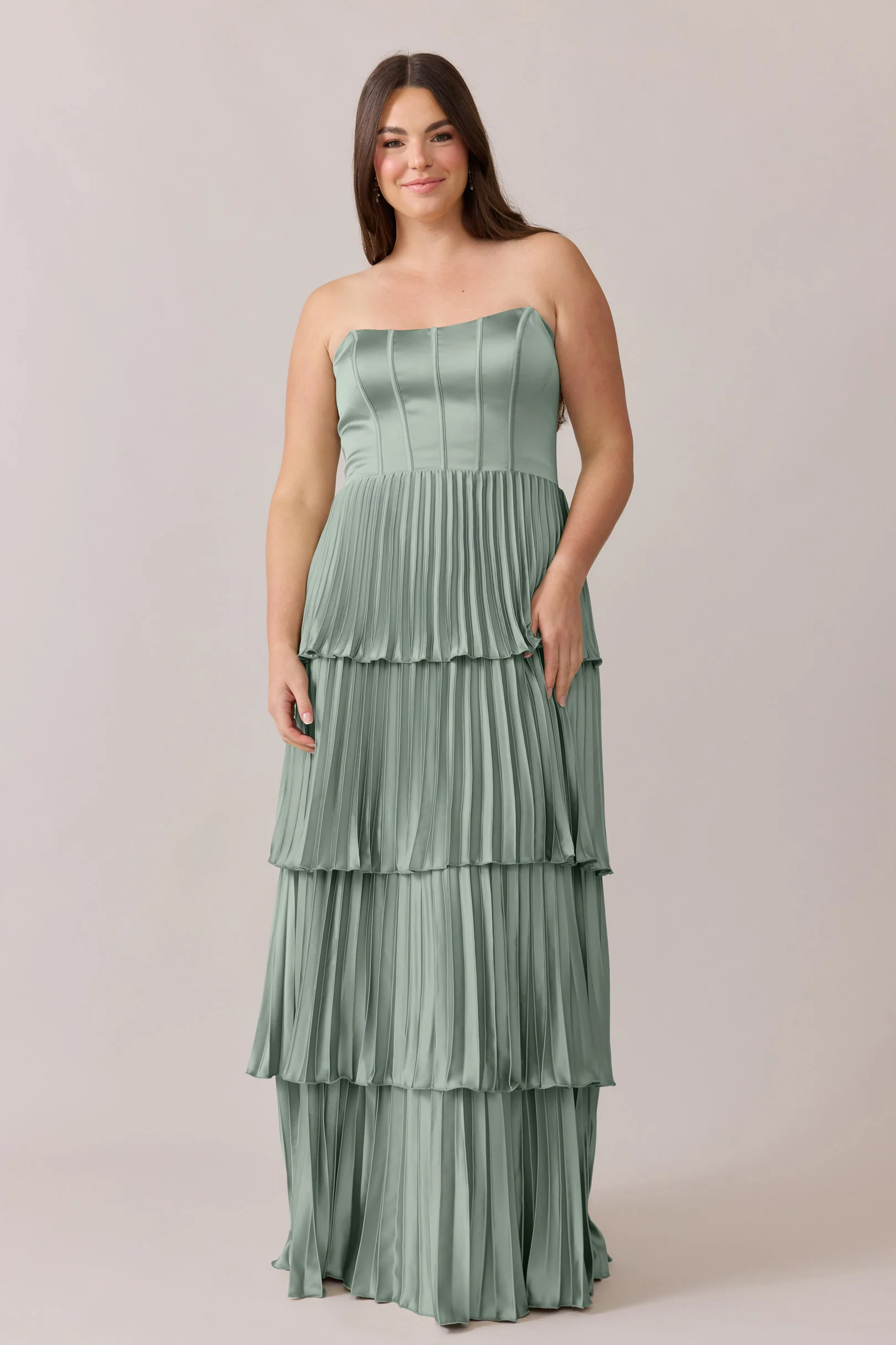 Collins Satin Pleated Dress | Made To Order - Image 20