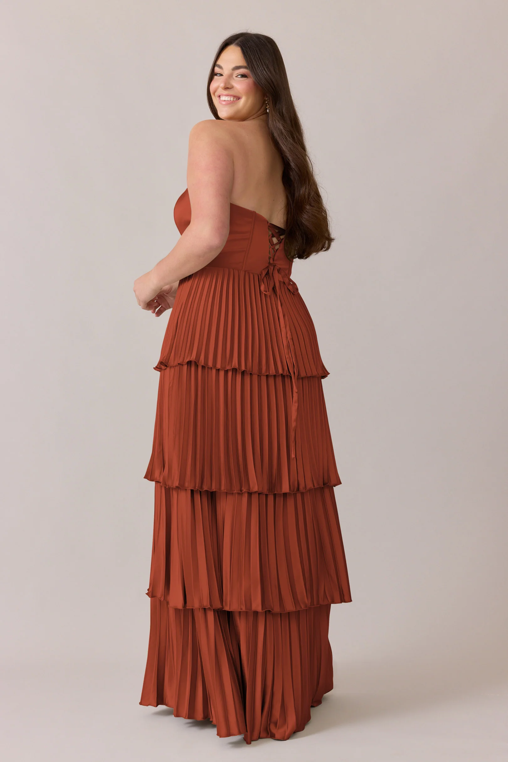 Collins Satin Pleated Dress | Made To Order - Image 23