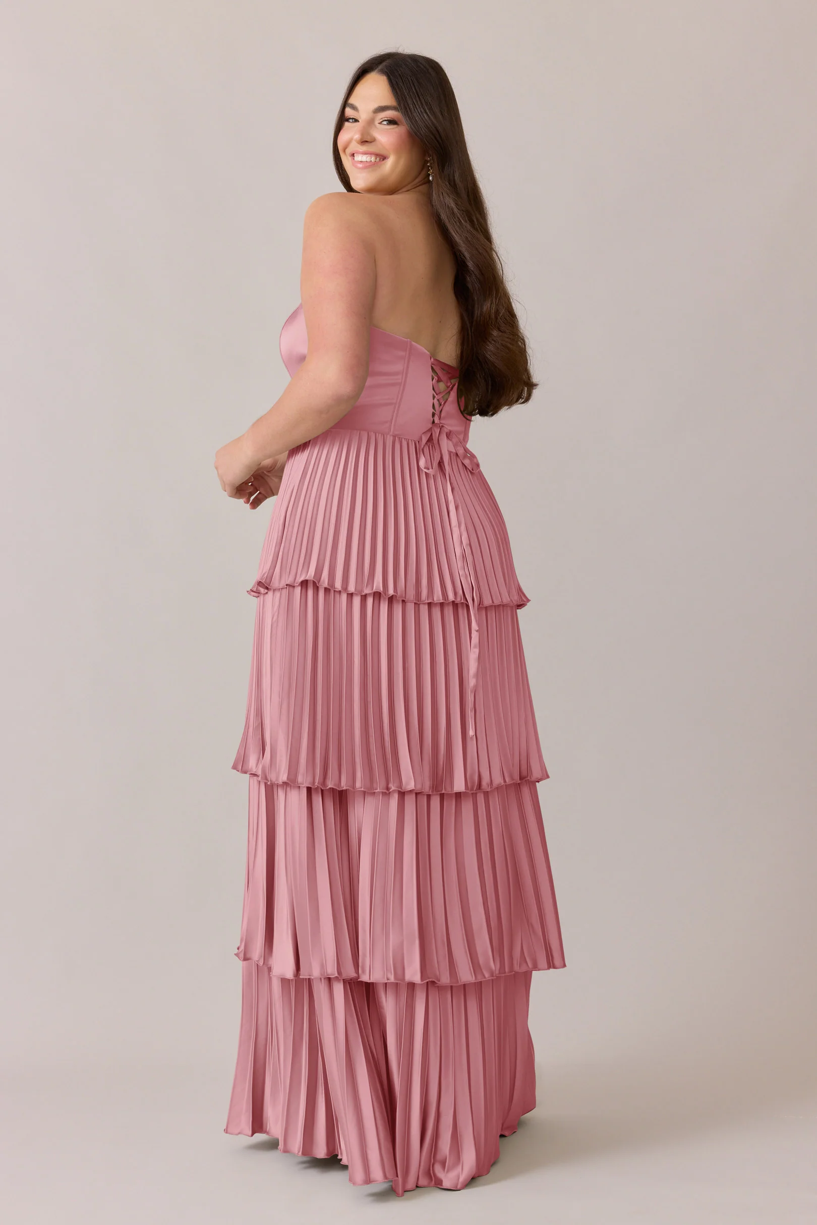 Collins Satin Pleated Dress | Made To Order - Image 25