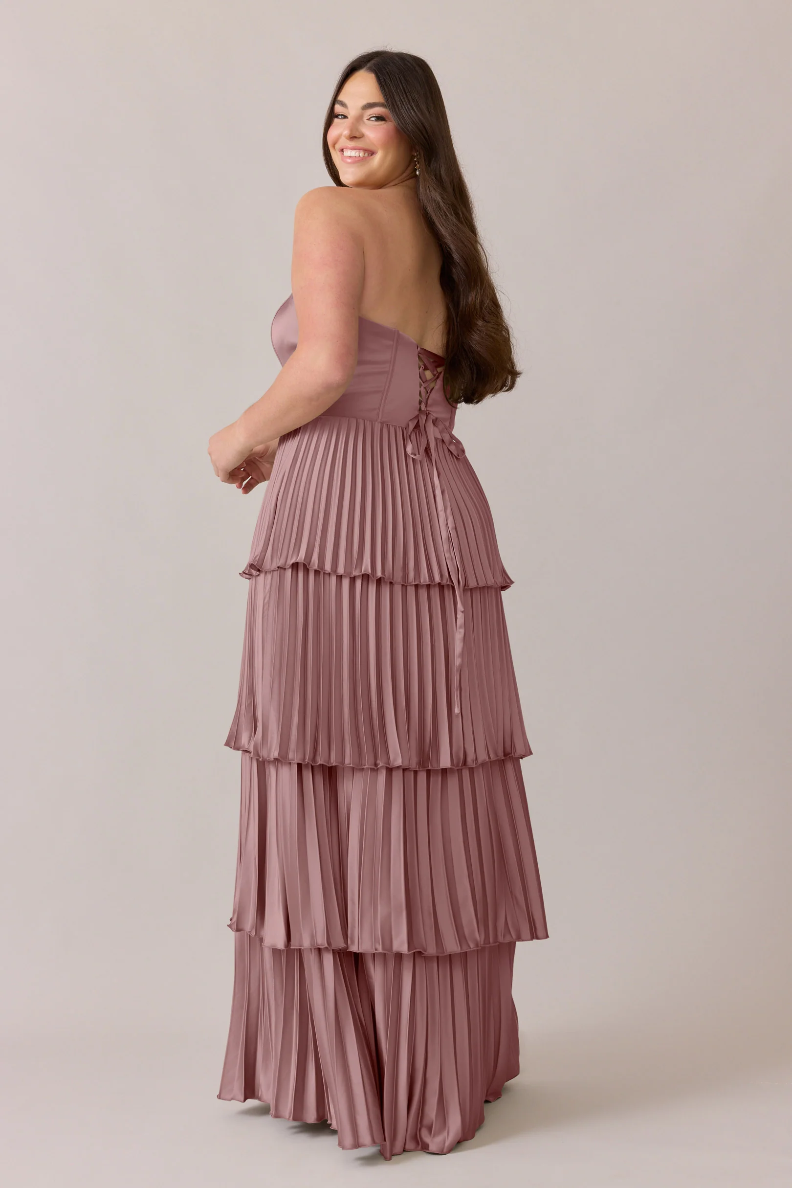 Collins Satin Pleated Dress | Made To Order - Image 29