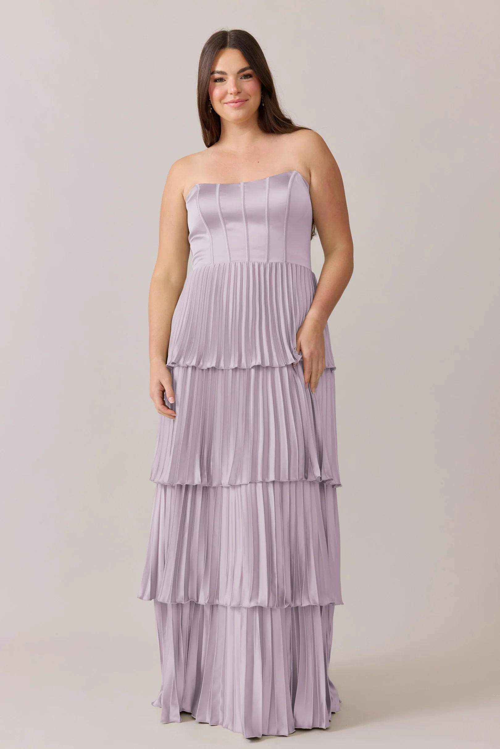 Collins Satin Pleated Dress | Made To Order - Image 52