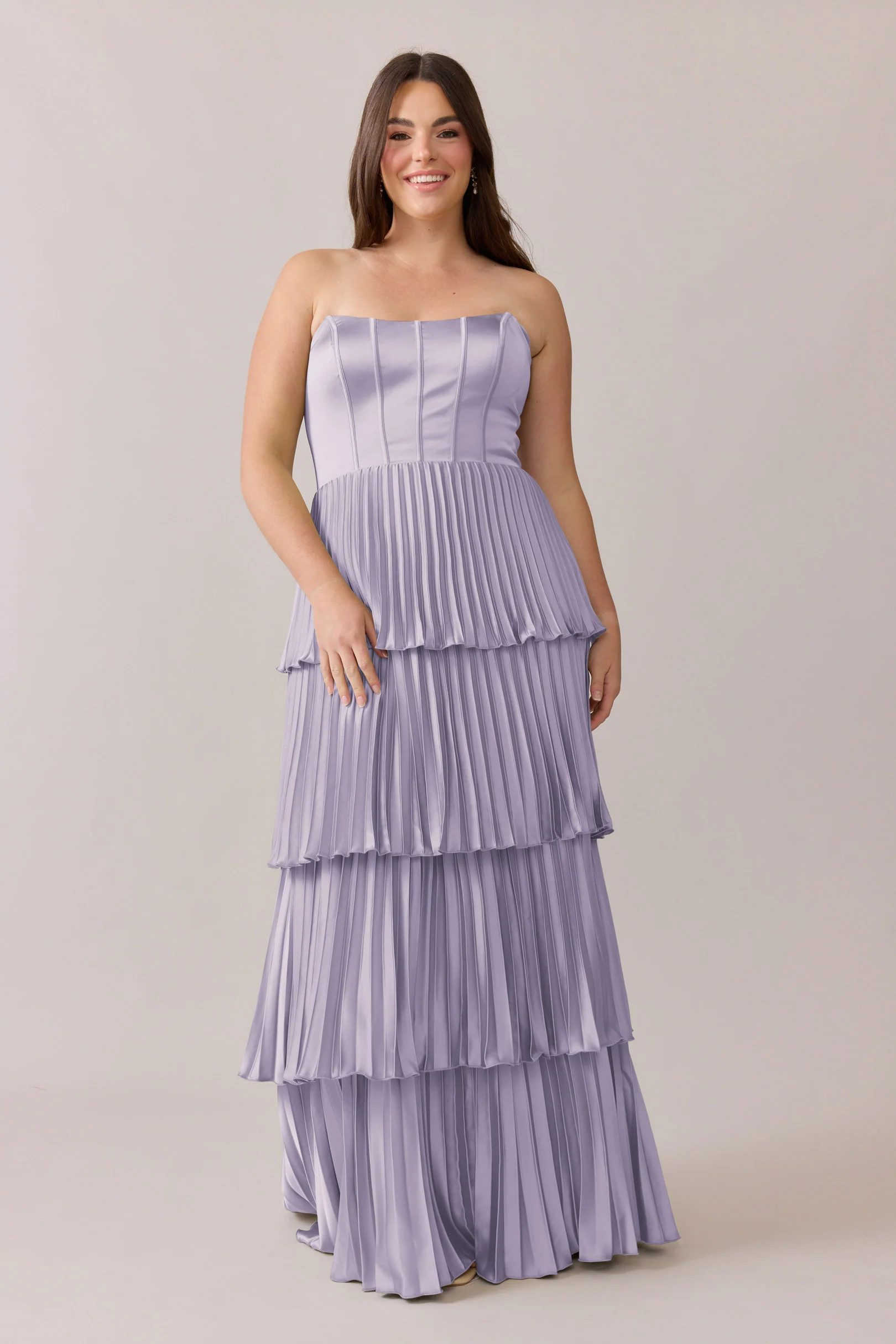 Collins Satin Pleated Dress | Made To Order - Image 54