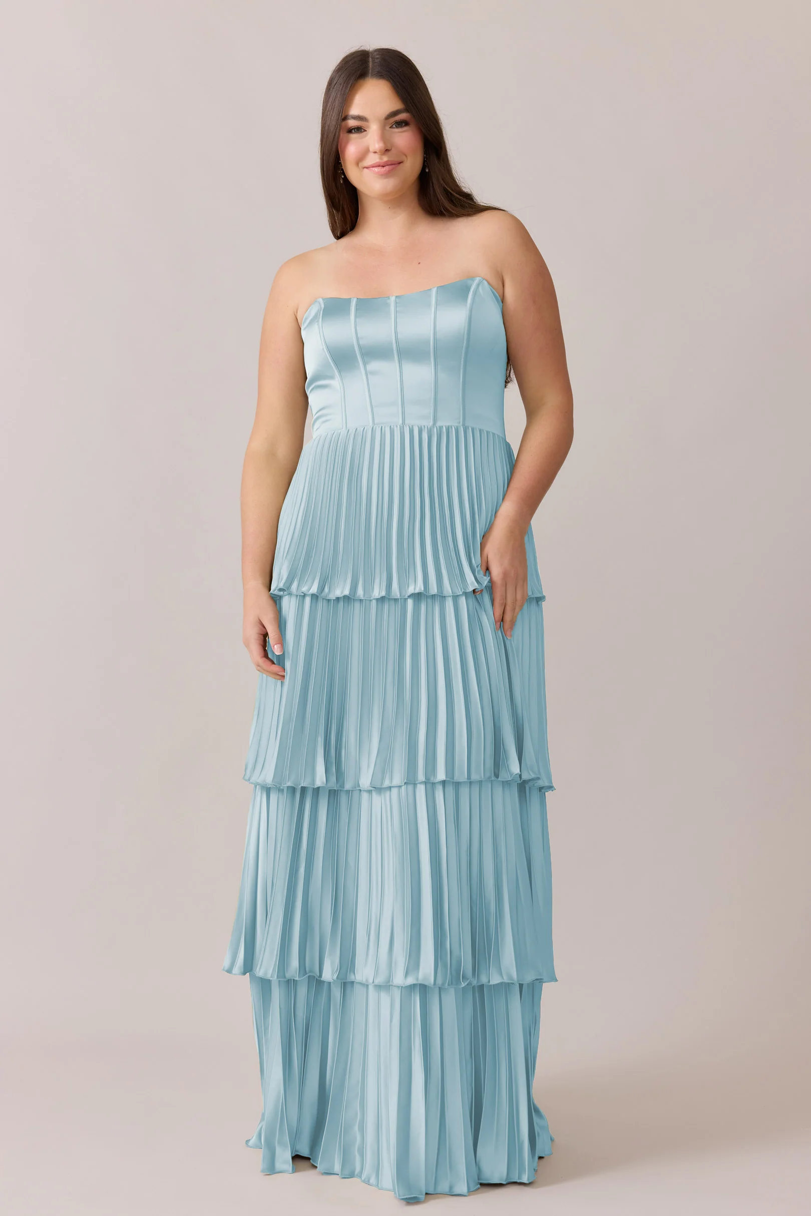 Collins Satin Pleated Dress | Made To Order - Image 6