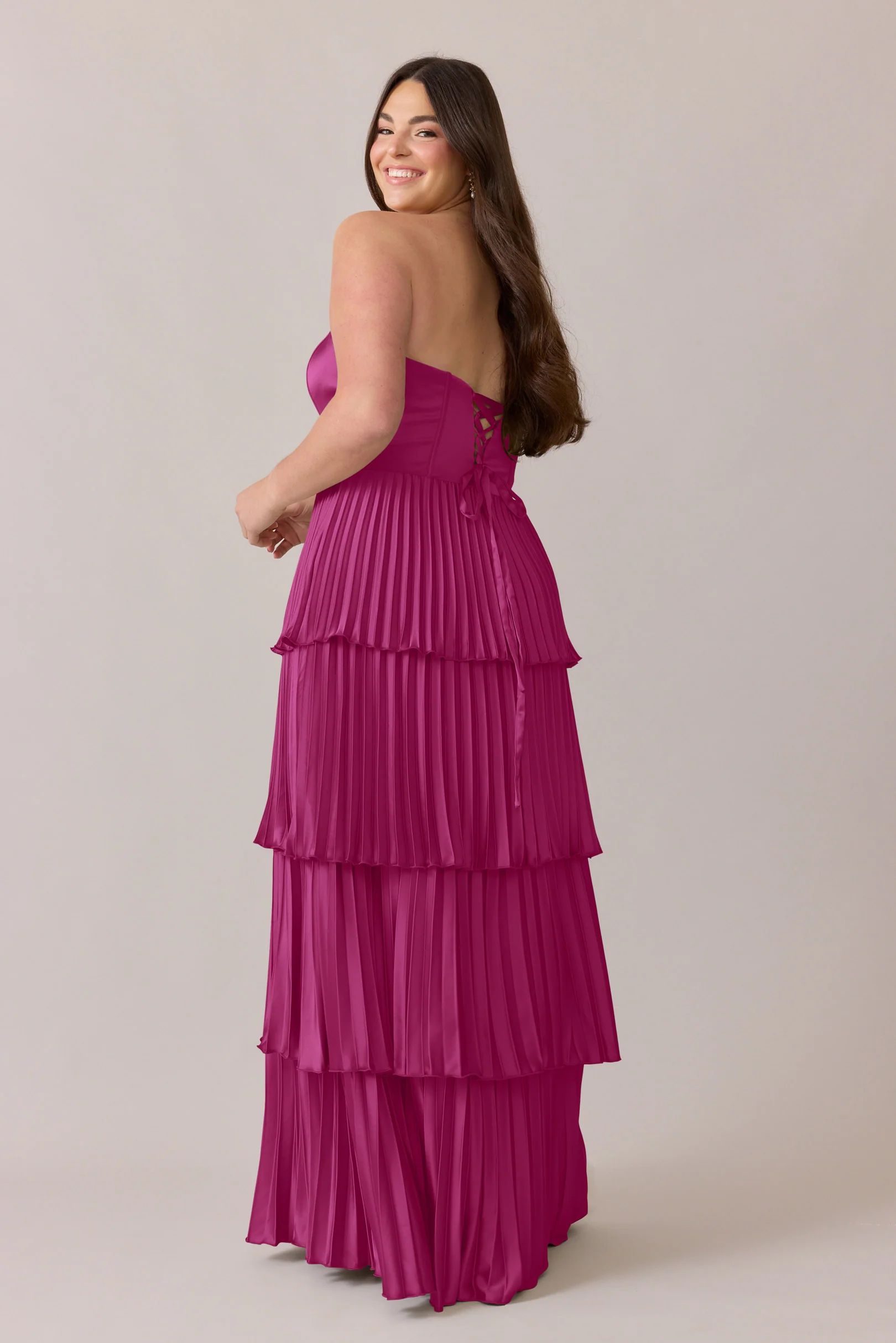 Collins Satin Pleated Dress | Made To Order - Image 66