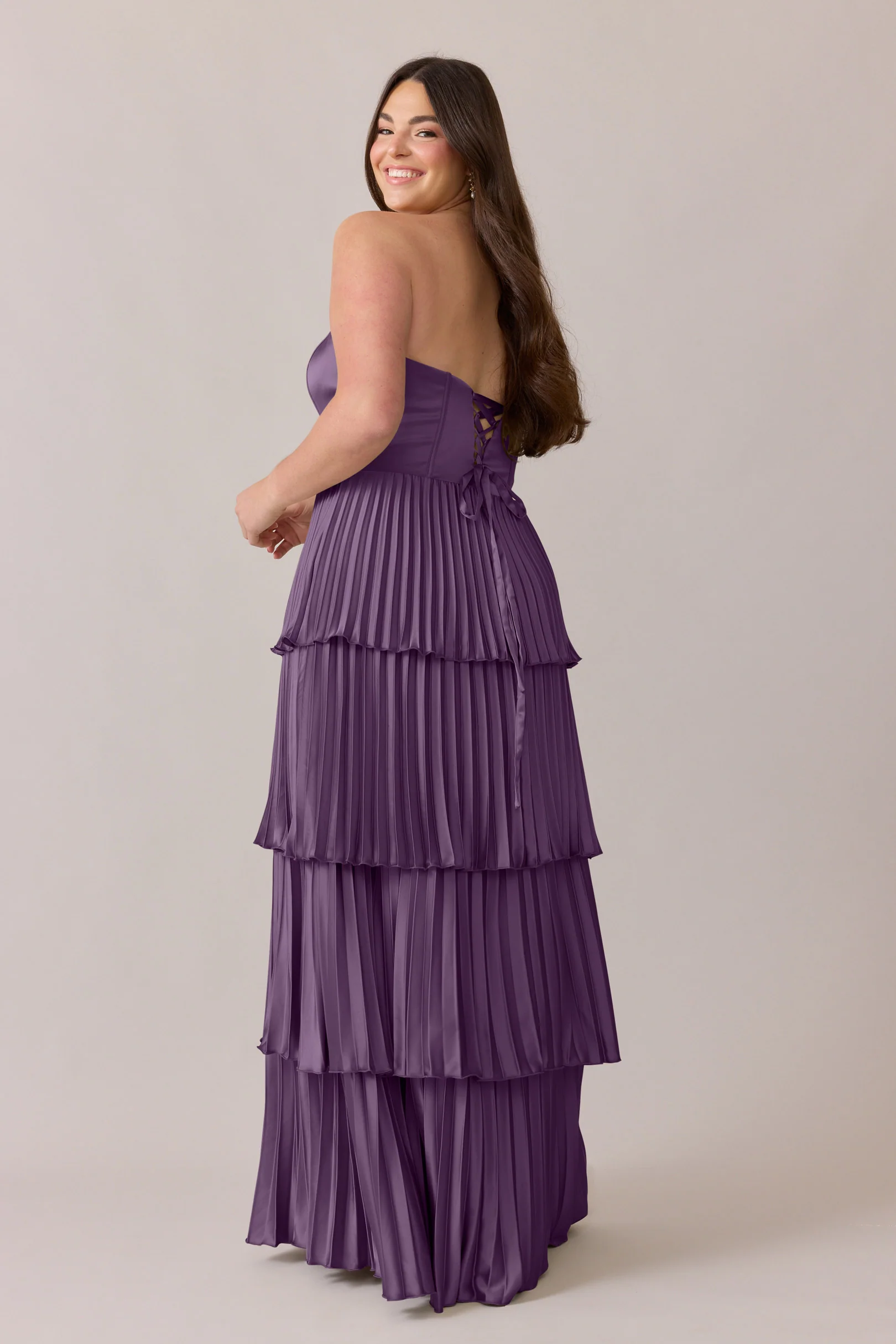 Collins Satin Pleated Dress | Made To Order - Image 76