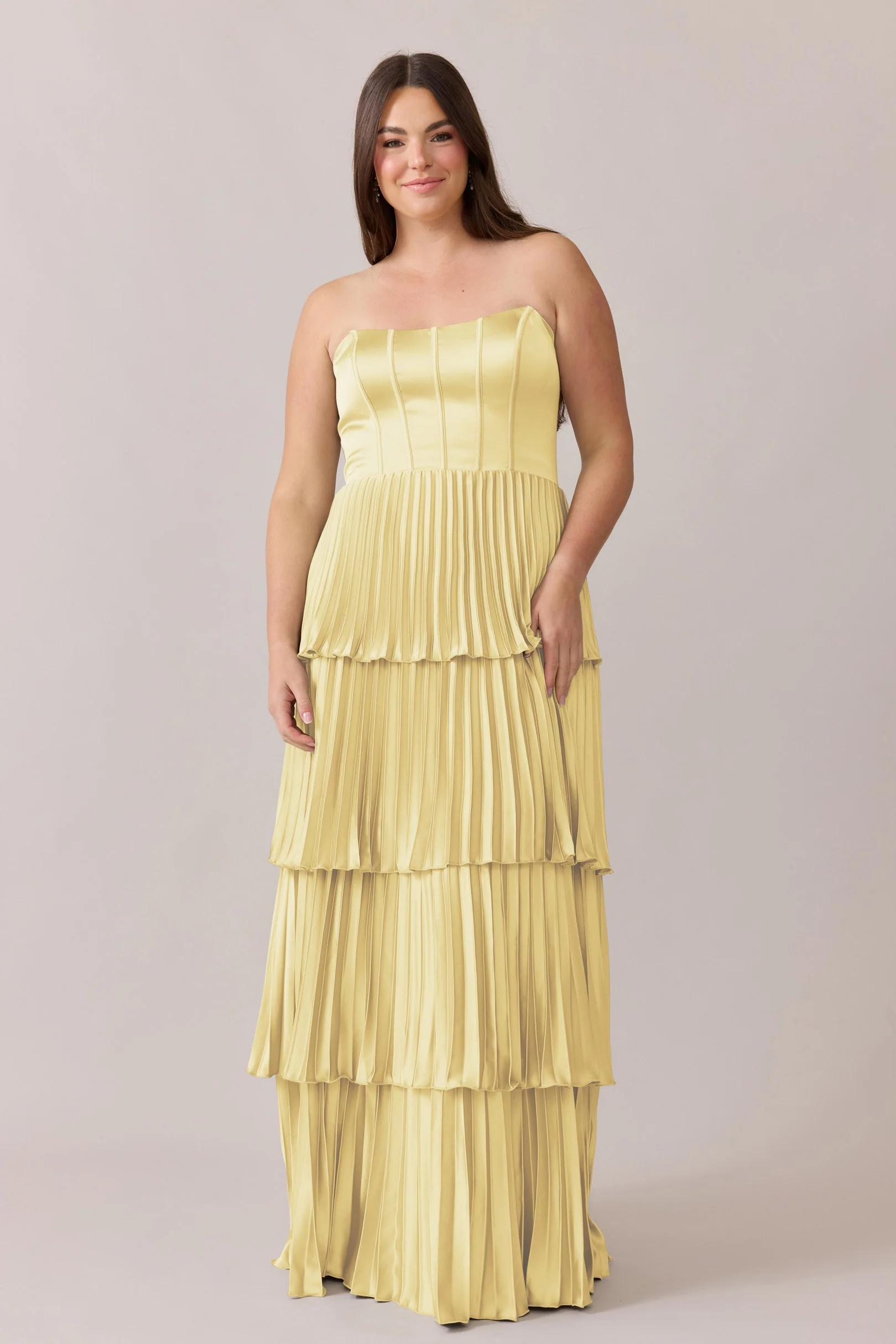 Collins Satin Pleated Dress | Made To Order - Image 8