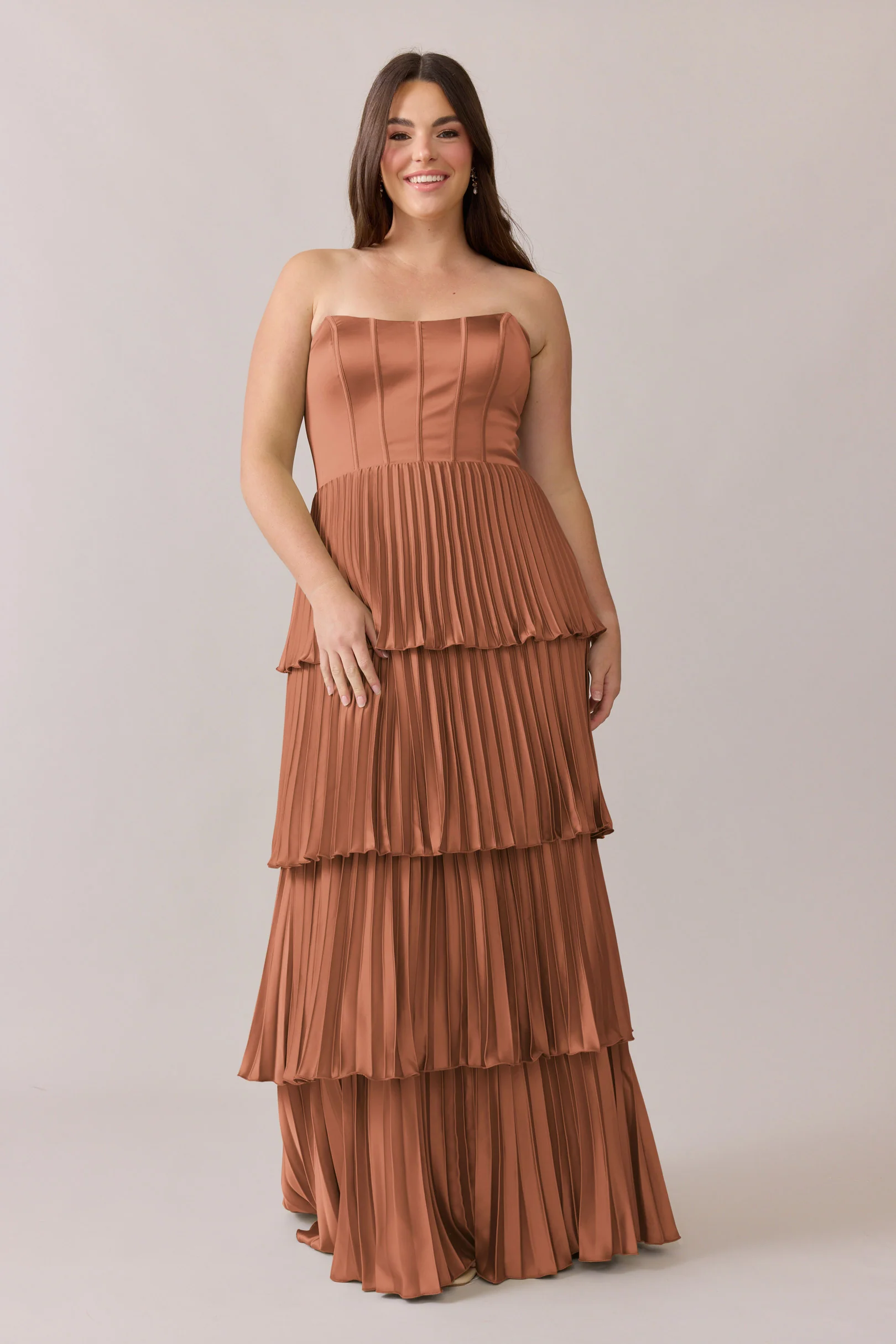 Collins Satin Pleated Dress | Made To Order - Image 81