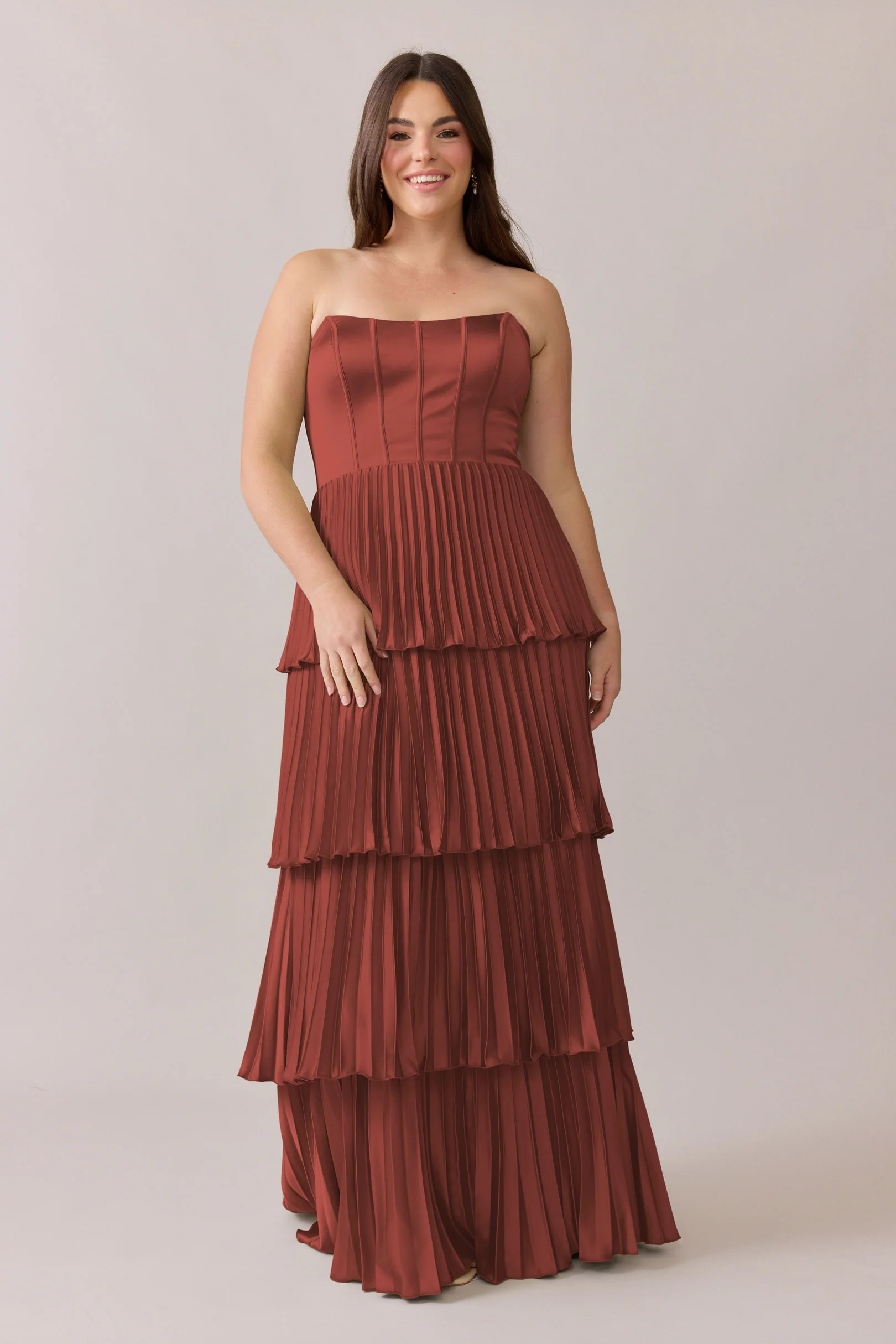 Collins Satin Pleated Dress | Made To Order - Image 85