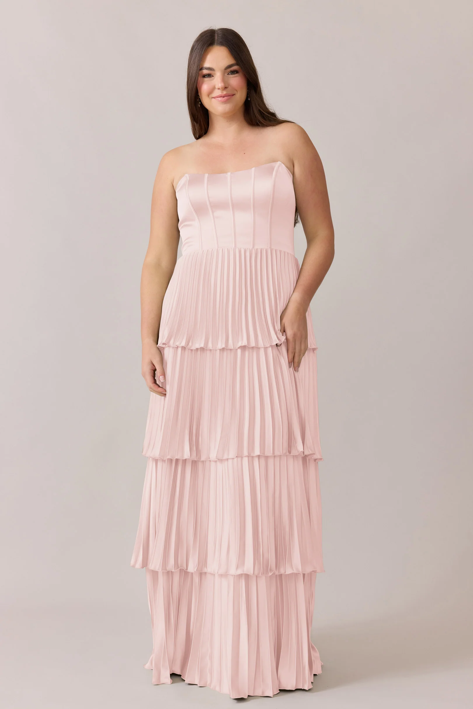 Collins Satin Pleated Dress | Made To Order - Image 91