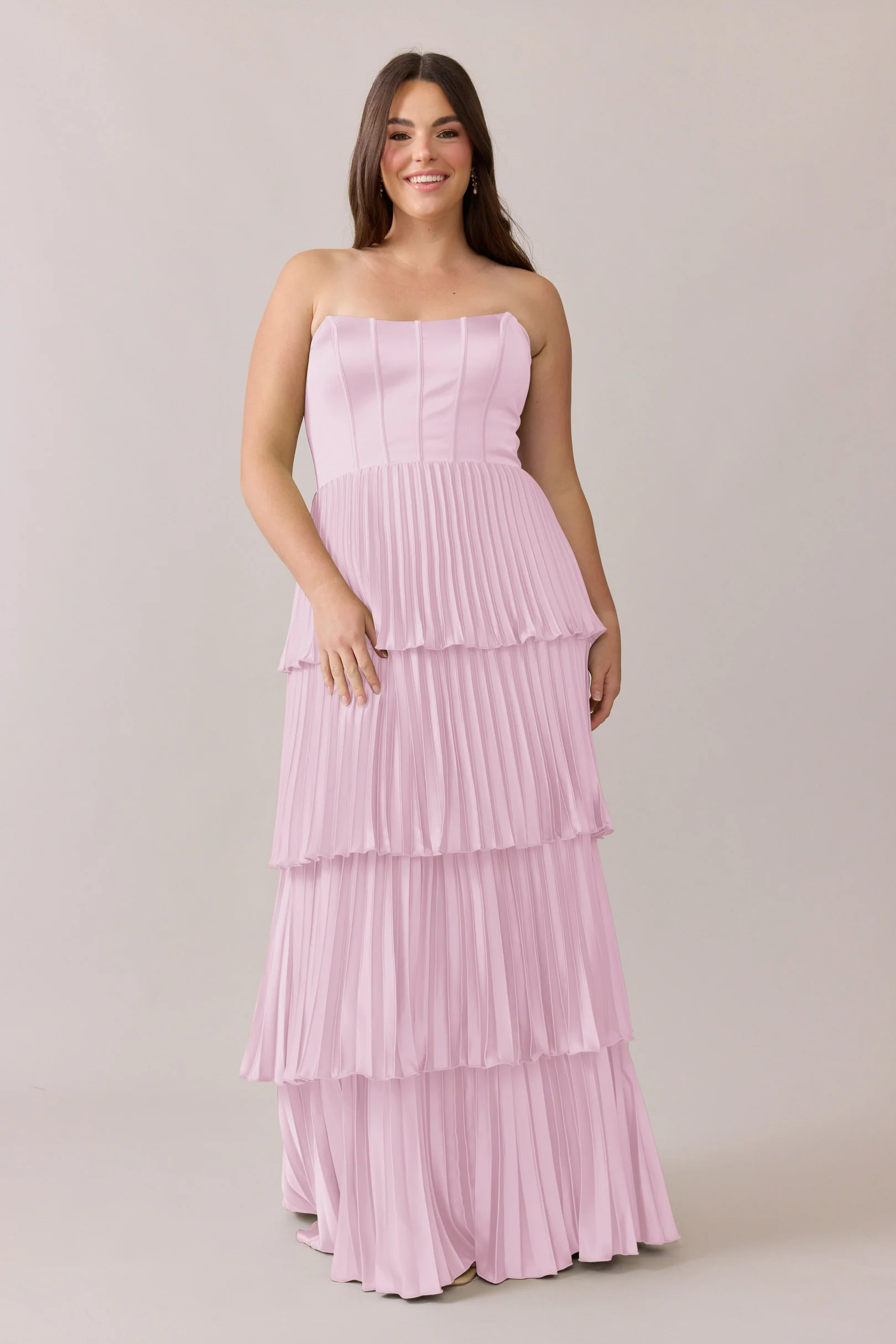 Collins Satin Pleated Dress | Made To Order - Image 97