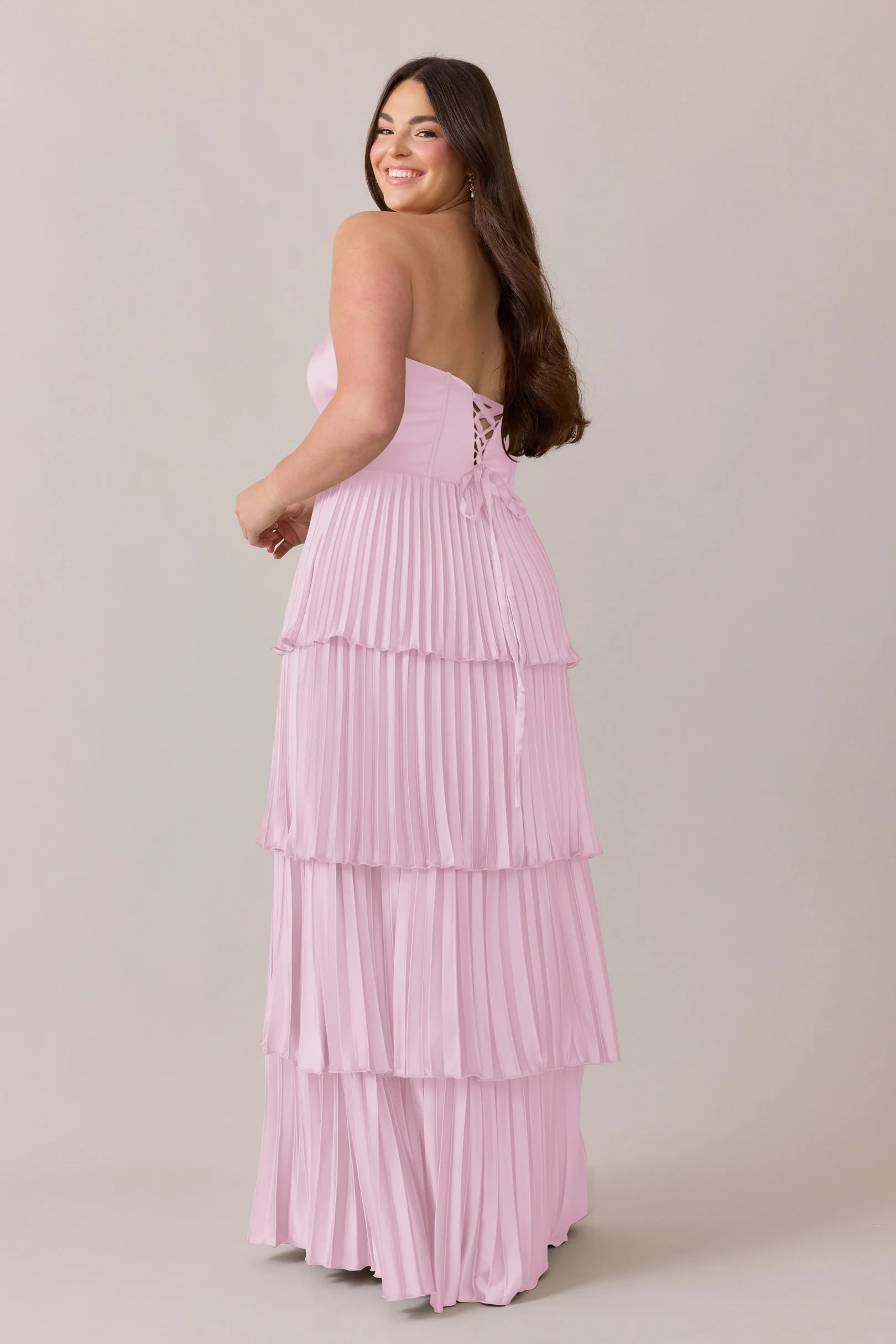 Collins Satin Pleated Dress | Made To Order - Image 98