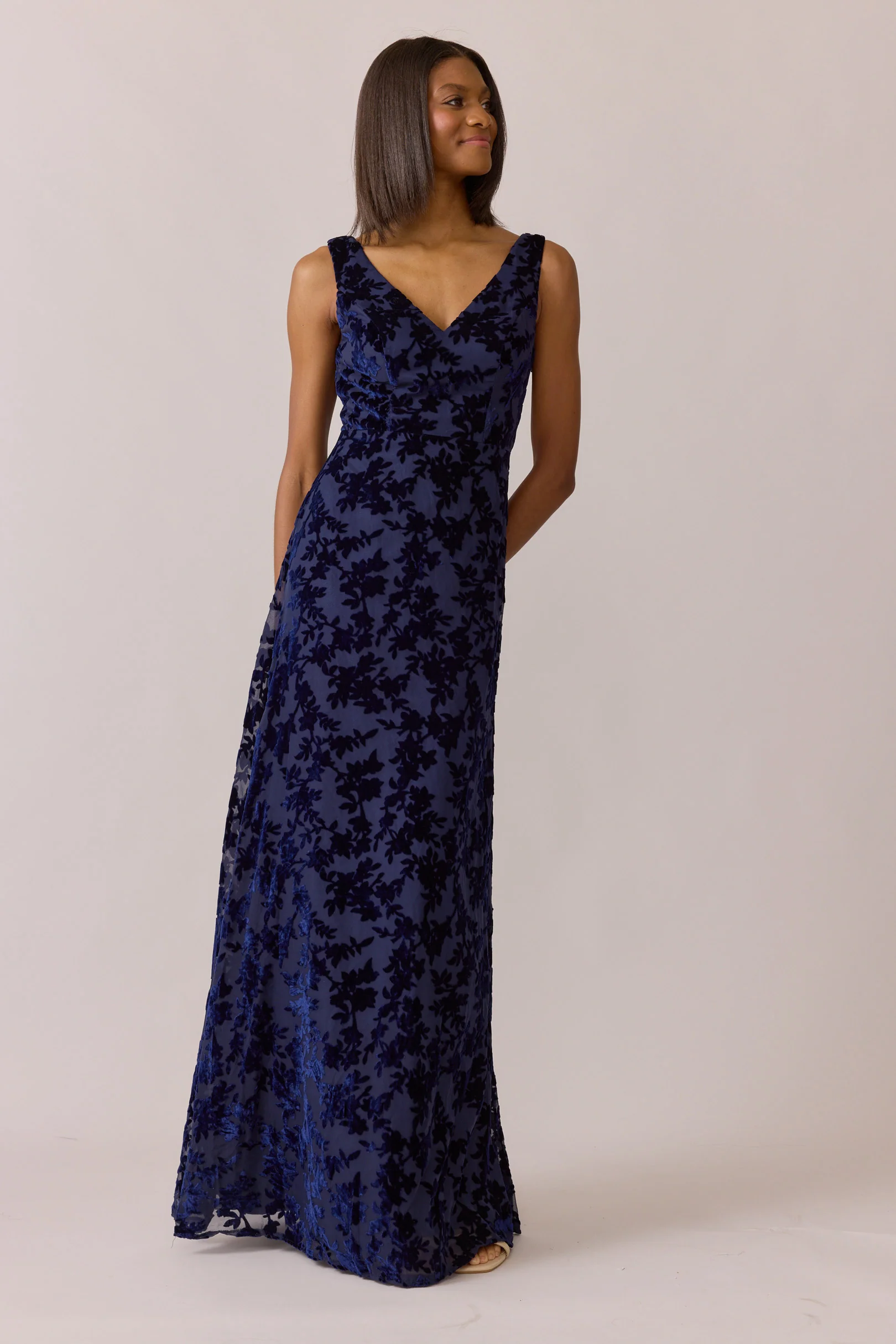 Dakota Floral Burnout Velvet Dress | Made To Order - Image 11