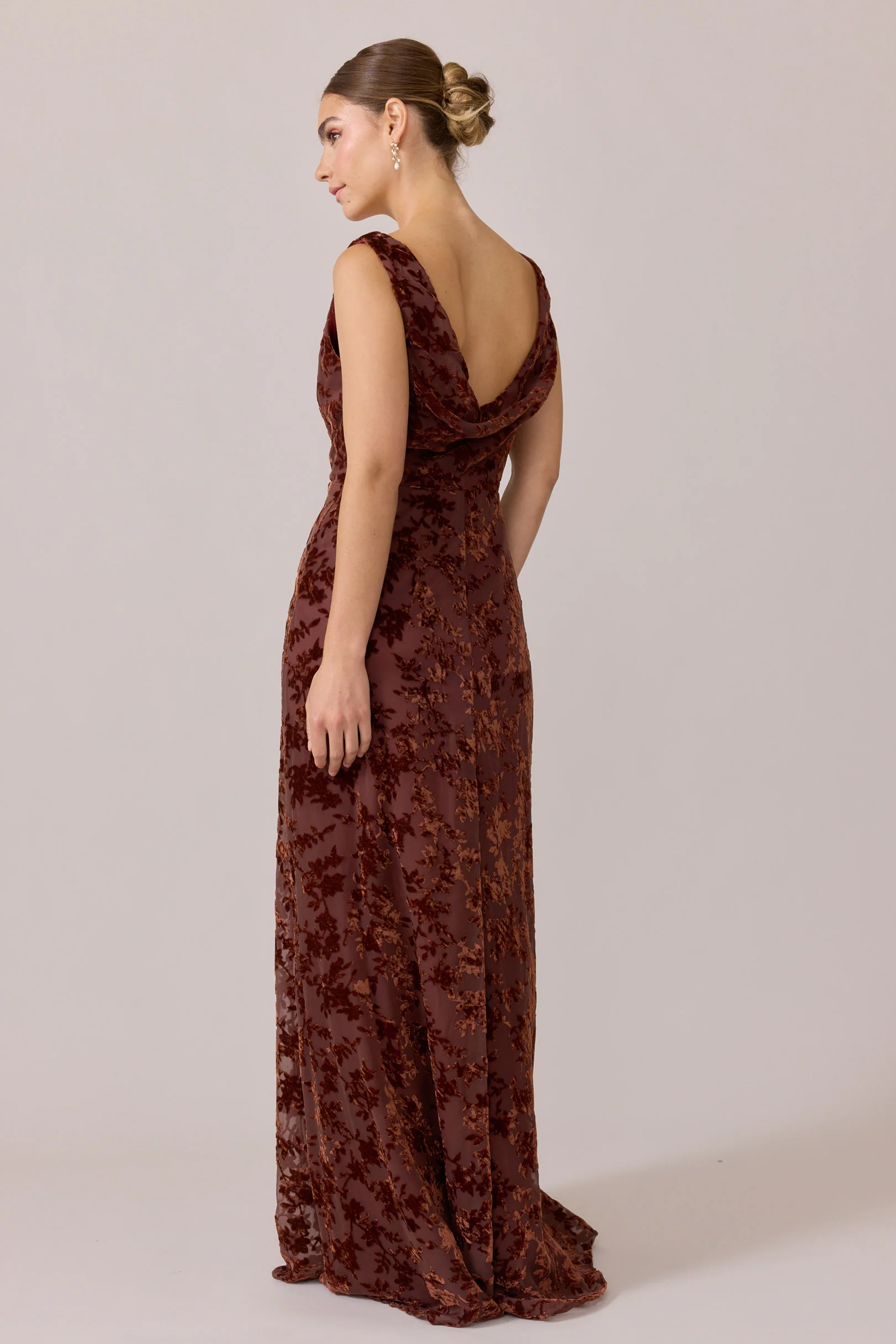 Dakota Floral Burnout Velvet Dress | Made To Order - Image 17