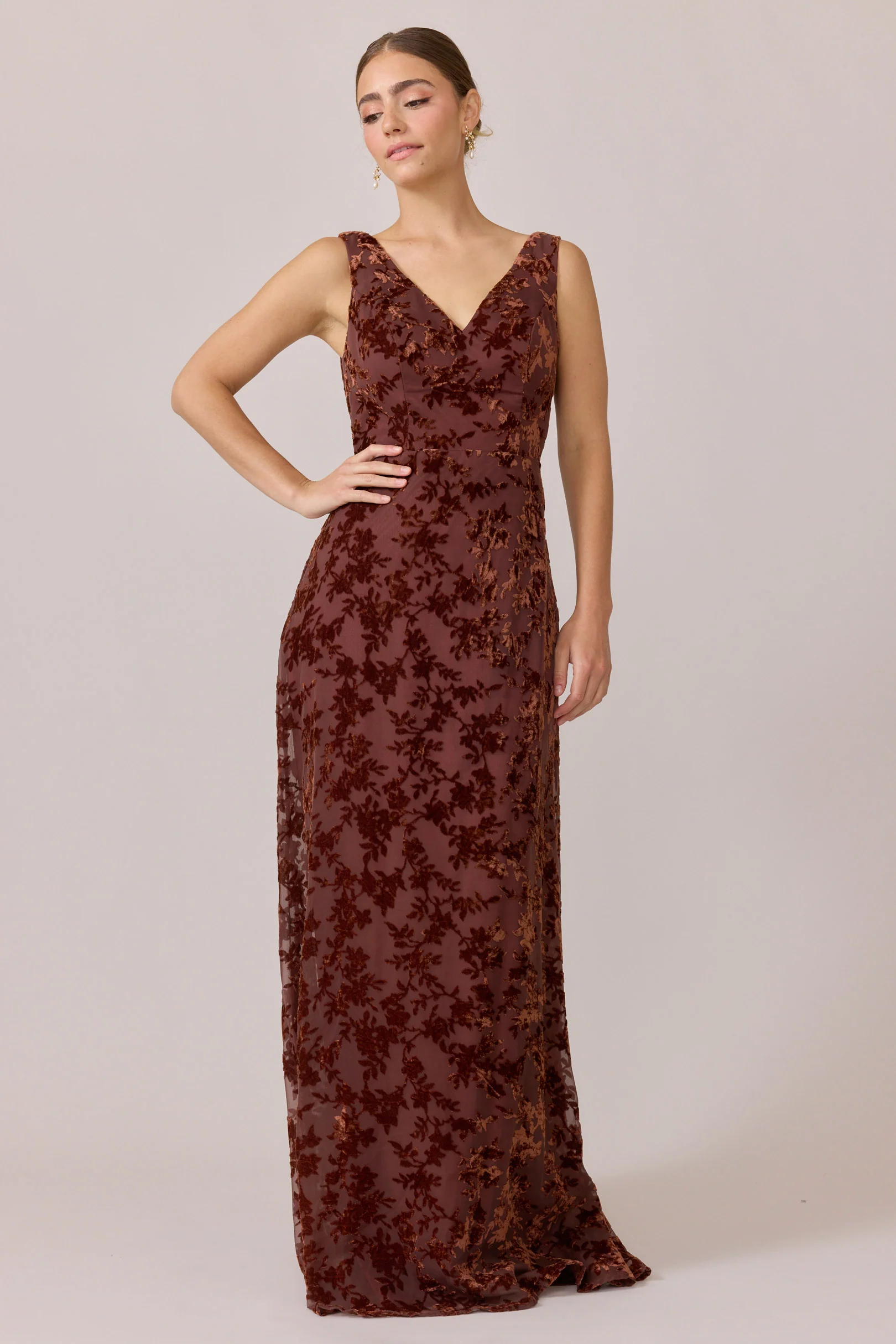 Dakota Floral Burnout Velvet Dress | Made To Order - Image 18