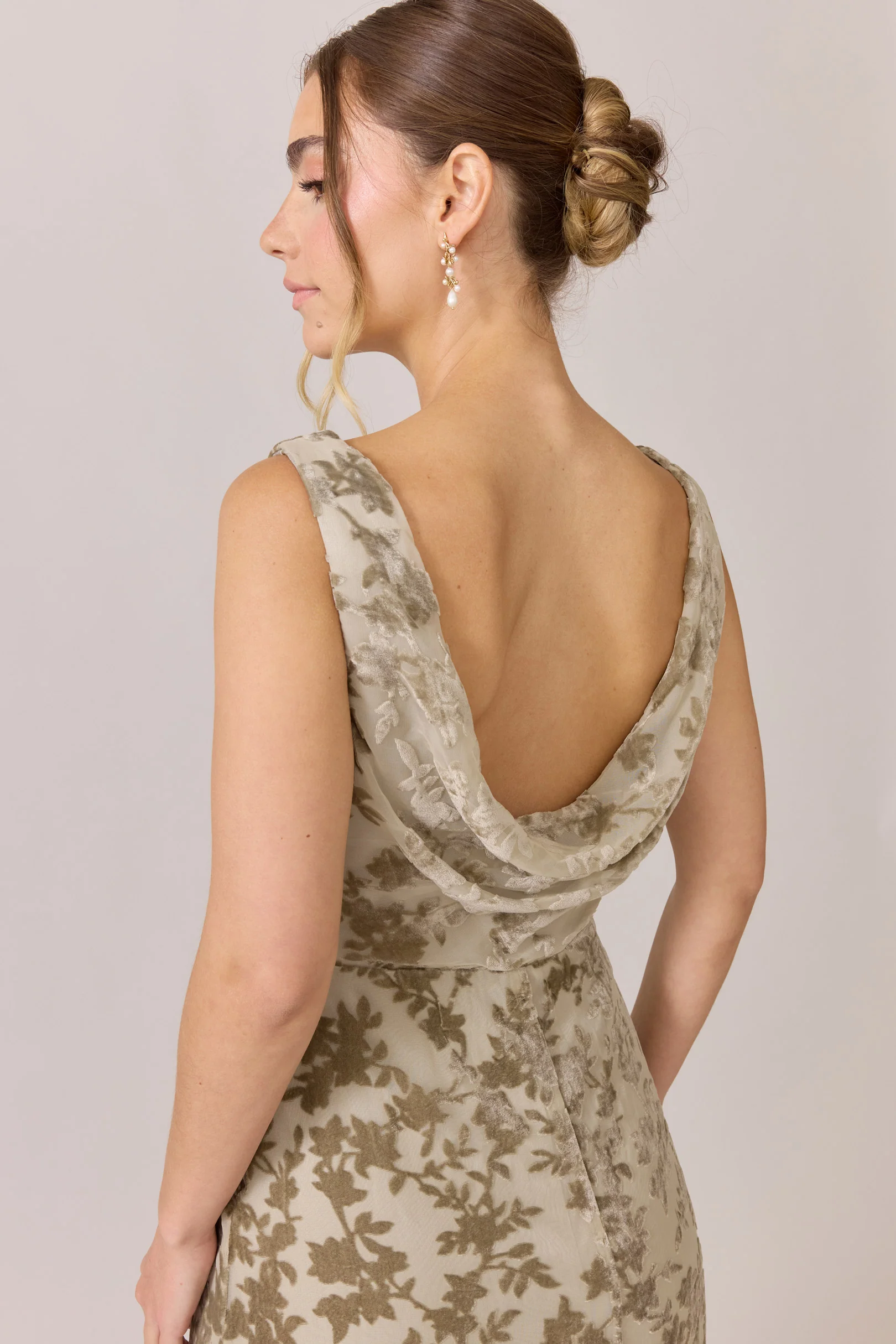 Dakota Floral Burnout Velvet Dress | Made To Order - Image 2