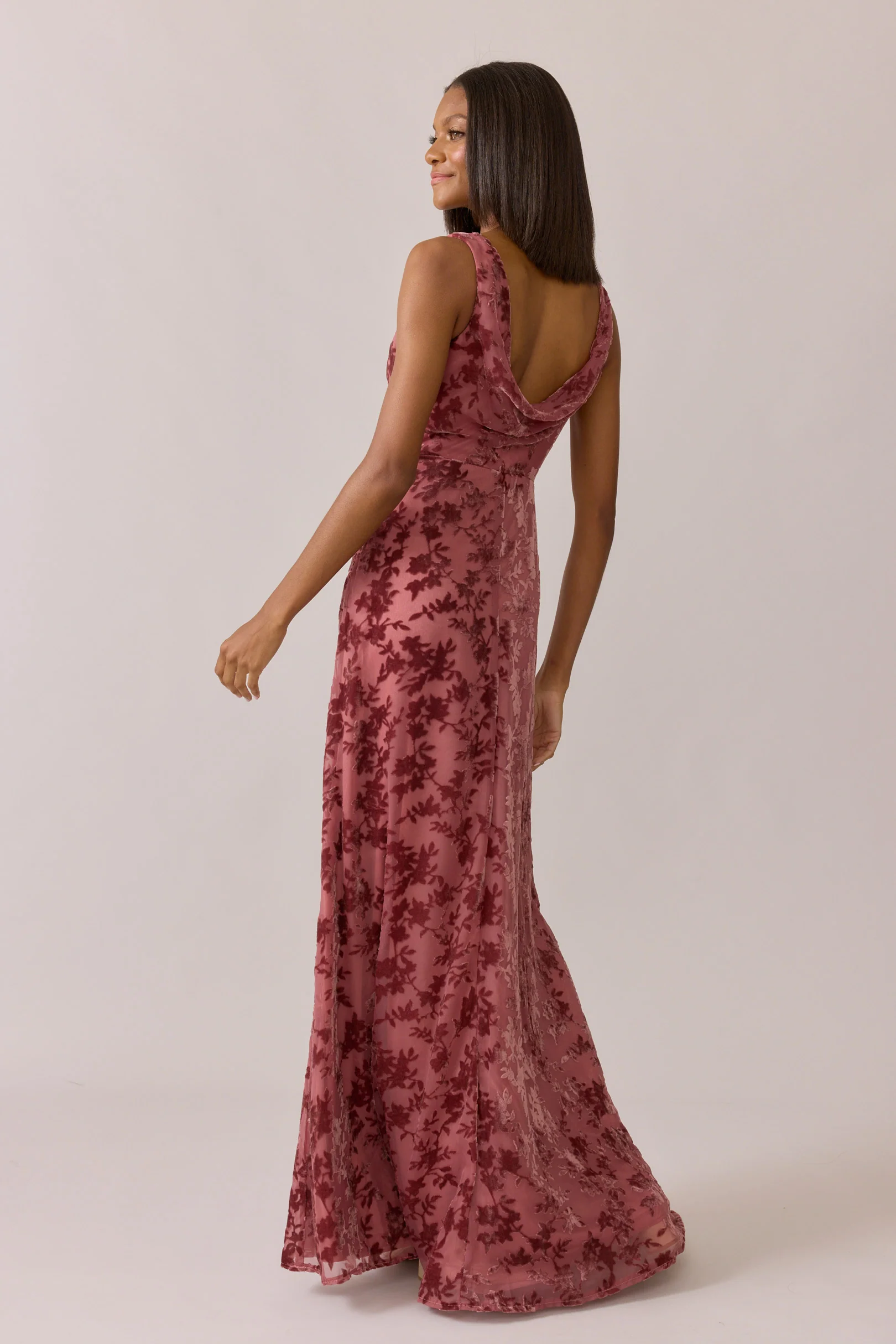Dakota Floral Burnout Velvet Dress | Made To Order - Image 29