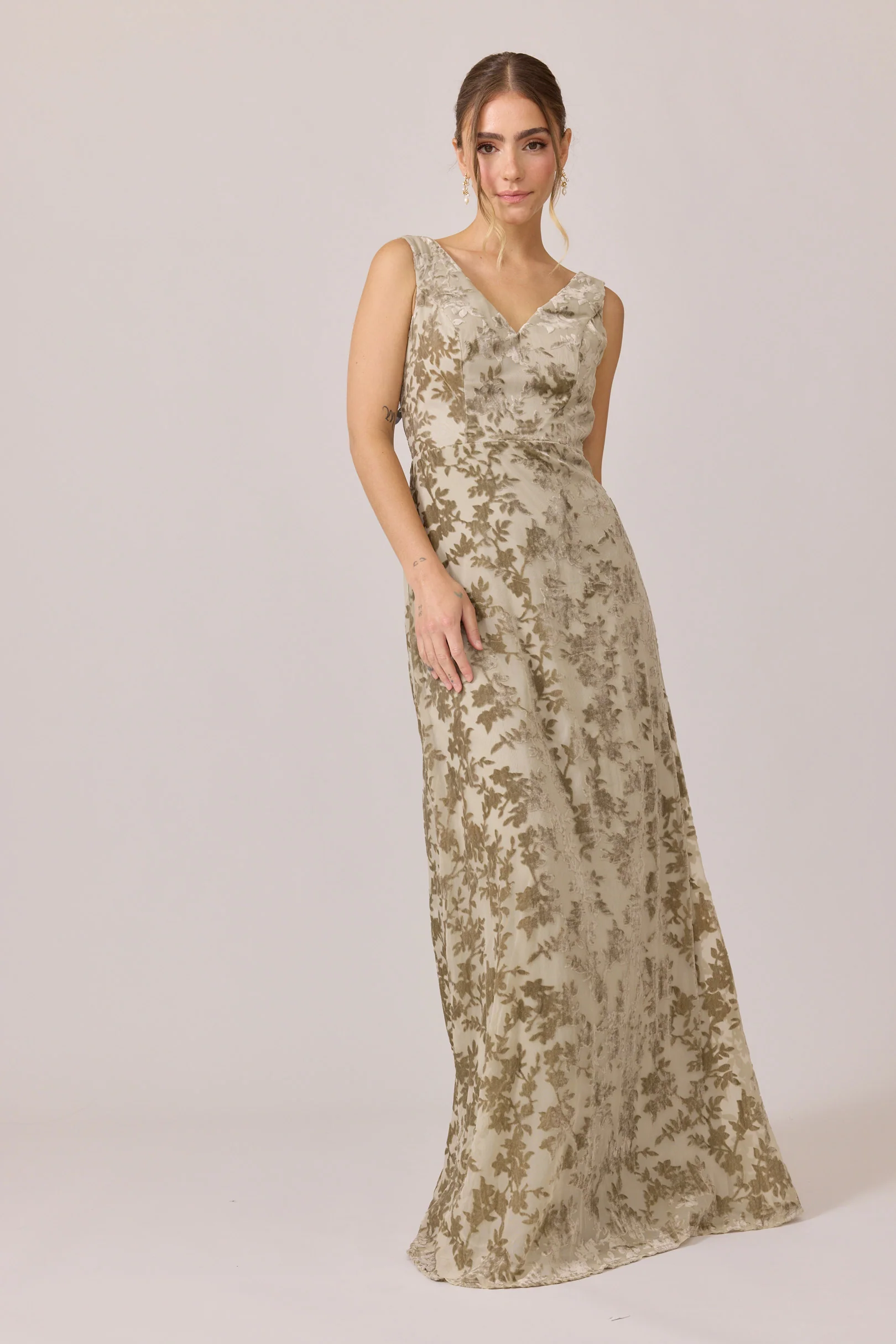 Dakota Floral Burnout Velvet Dress | Made To Order - Image 3
