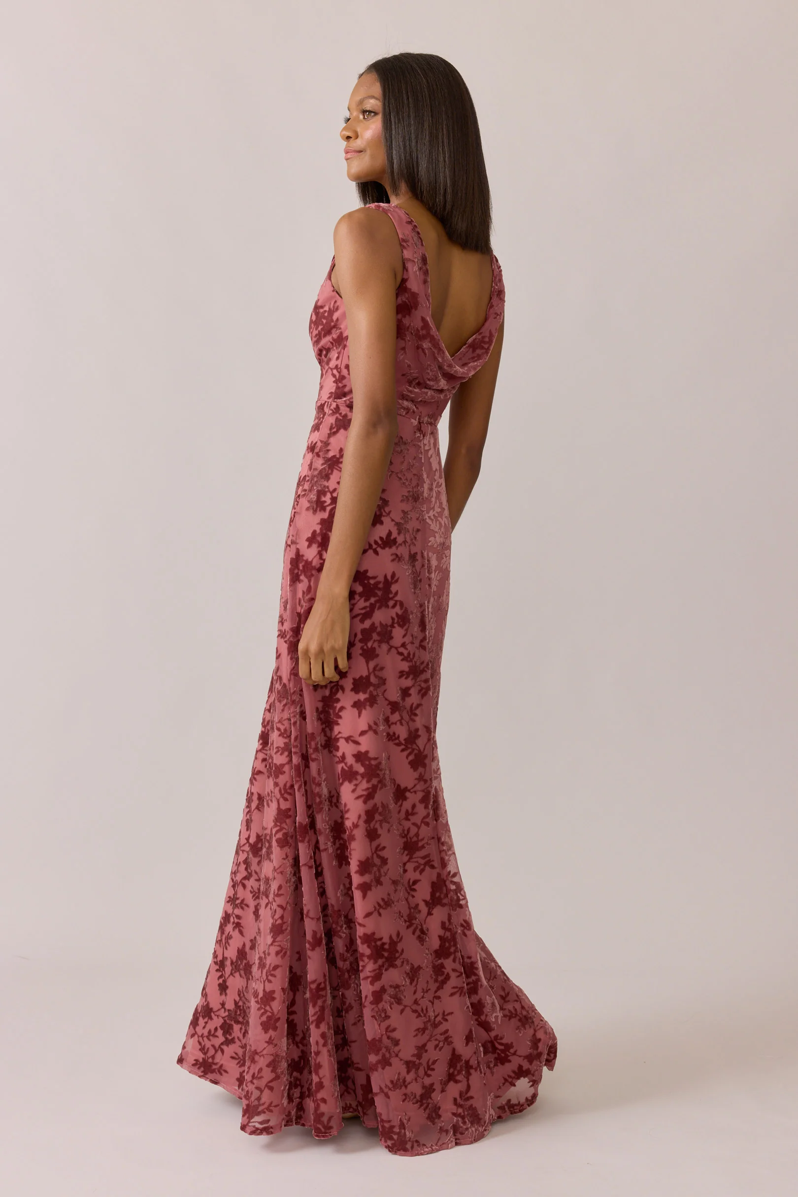 Dakota Floral Burnout Velvet Dress | Made To Order - Image 30