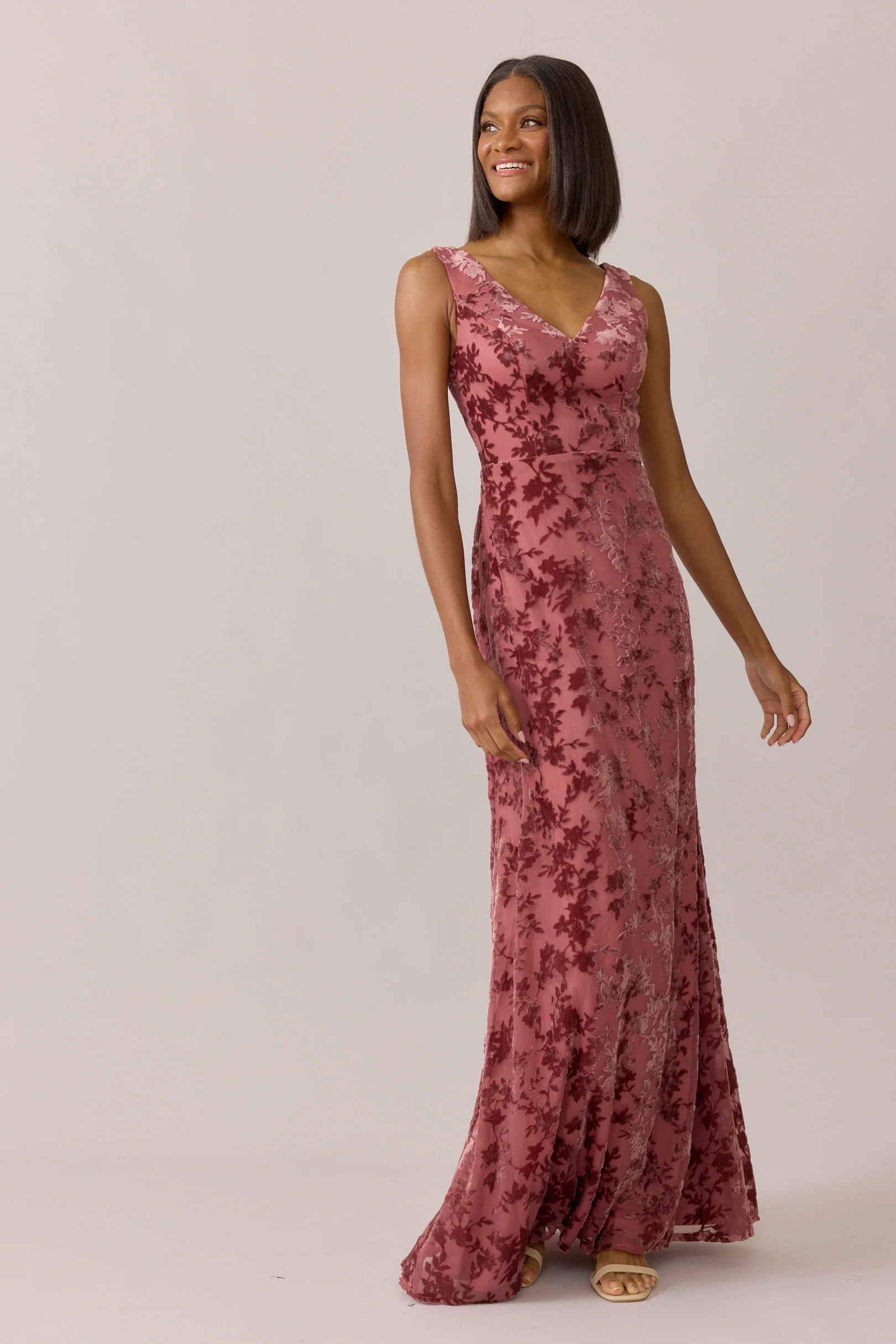 Dakota Floral Burnout Velvet Dress | Made To Order - Image 31