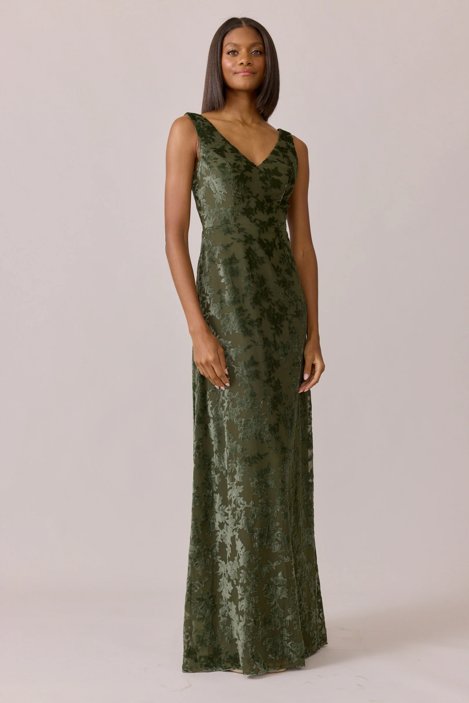 Dakota Floral Burnout Velvet Dress | Made To Order - Image 32