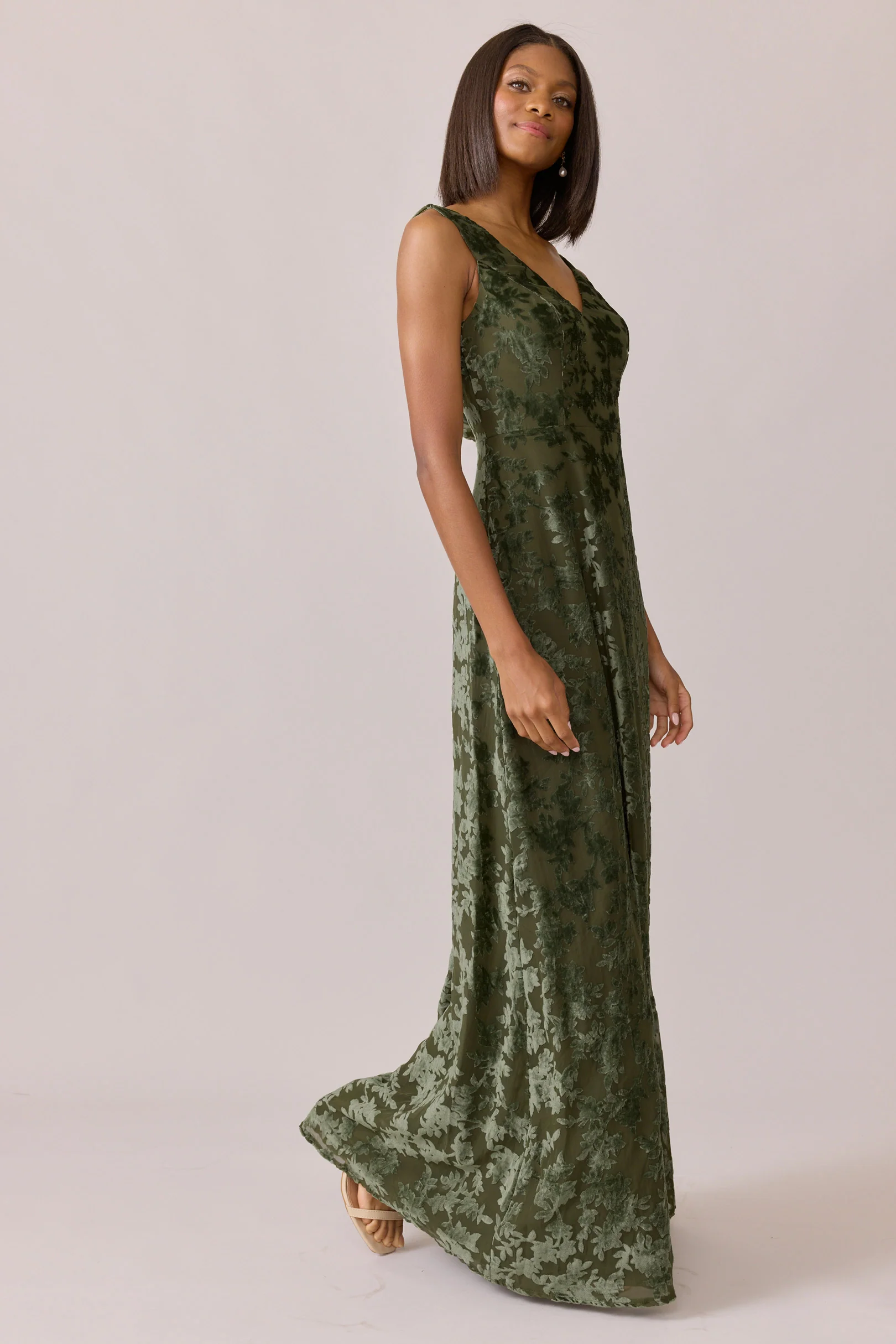 Dakota Floral Burnout Velvet Dress | Made To Order - Image 33