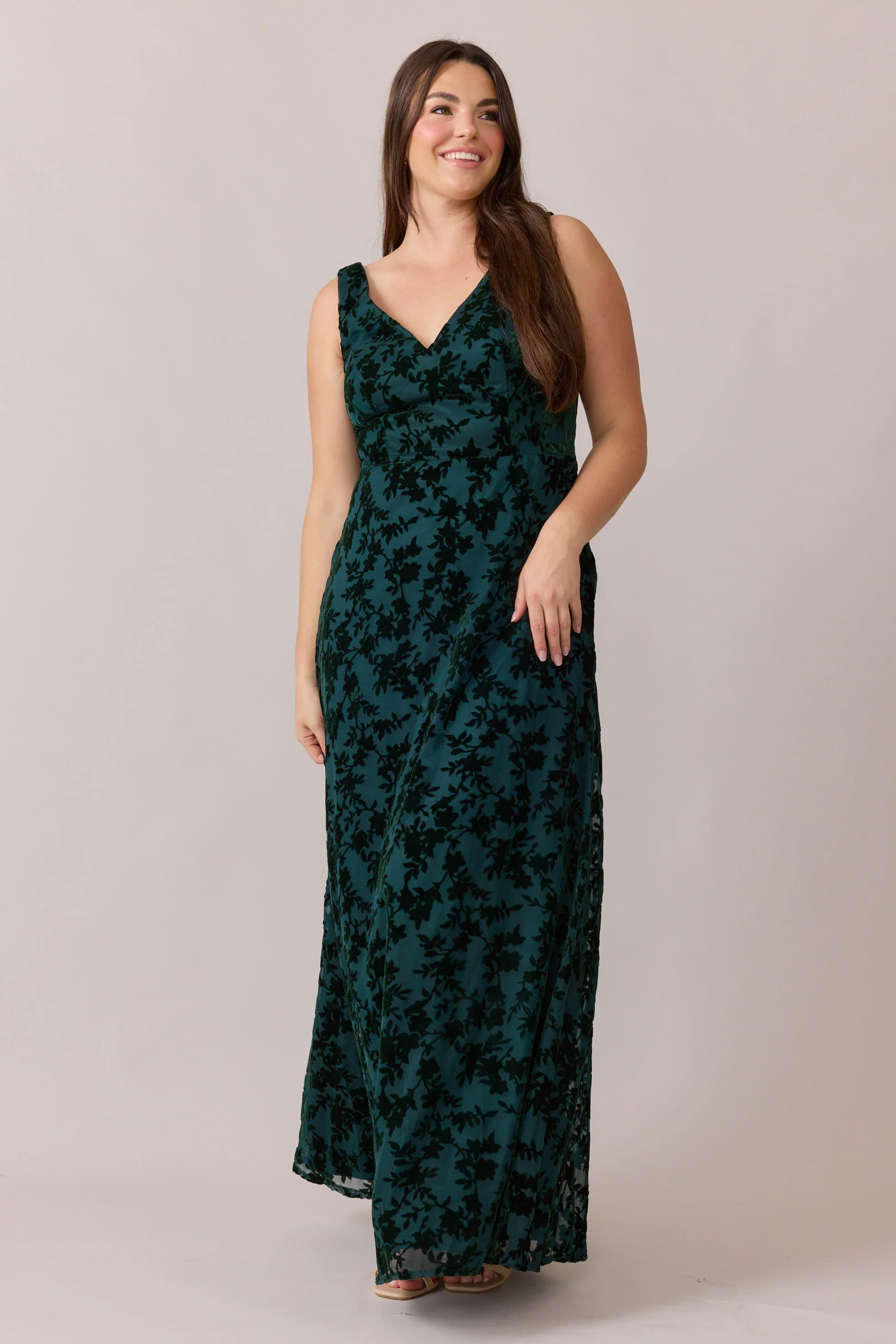 Dakota Floral Burnout Velvet Dress | Made To Order - Image 38