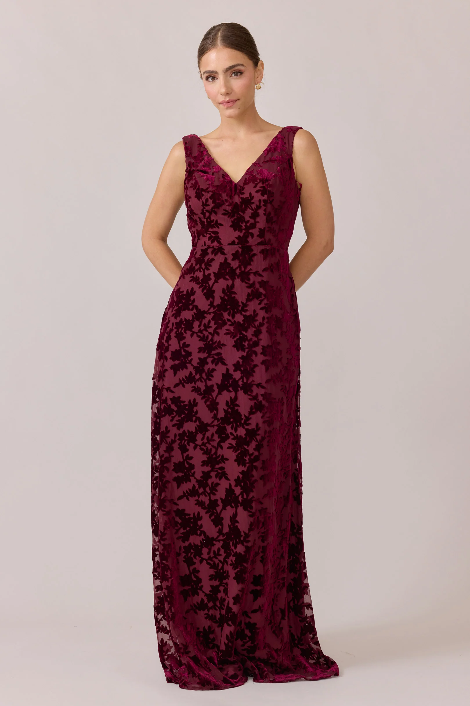 Dakota Floral Burnout Velvet Dress | Made To Order - Image 39