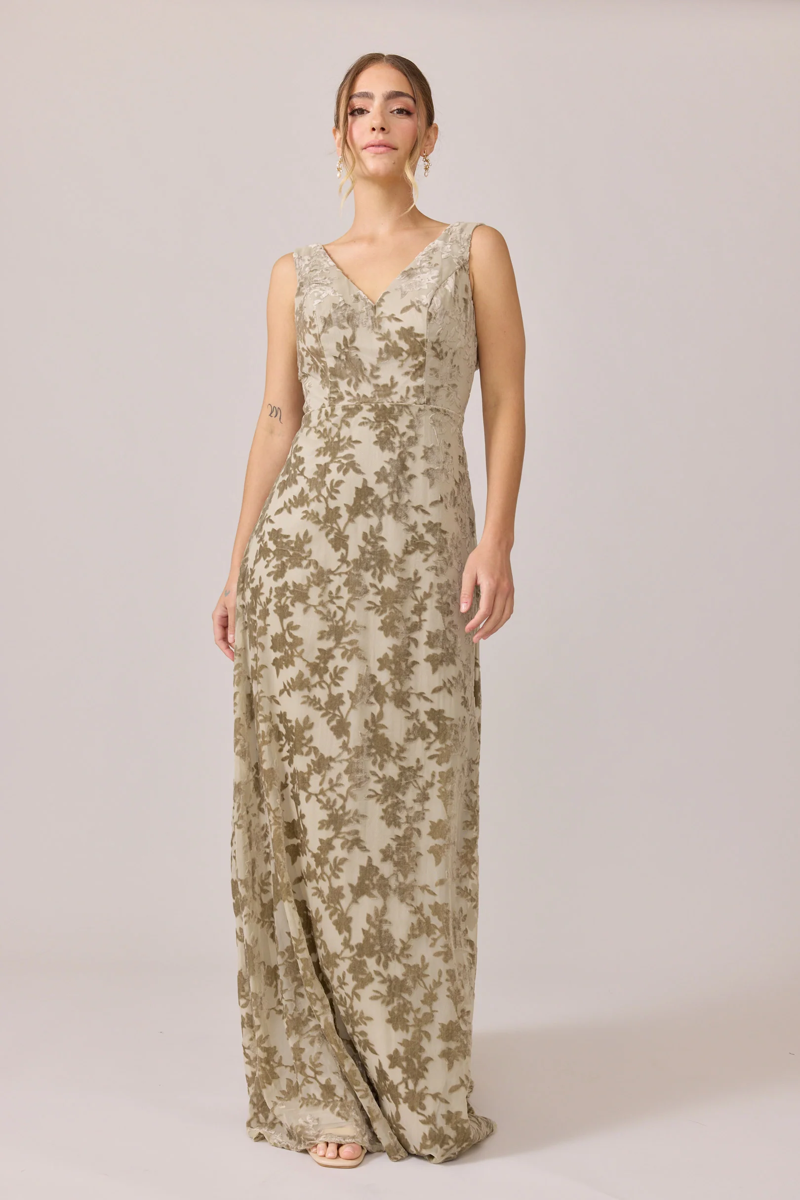 Dakota Floral Burnout Velvet Dress | Made To Order - Image 4