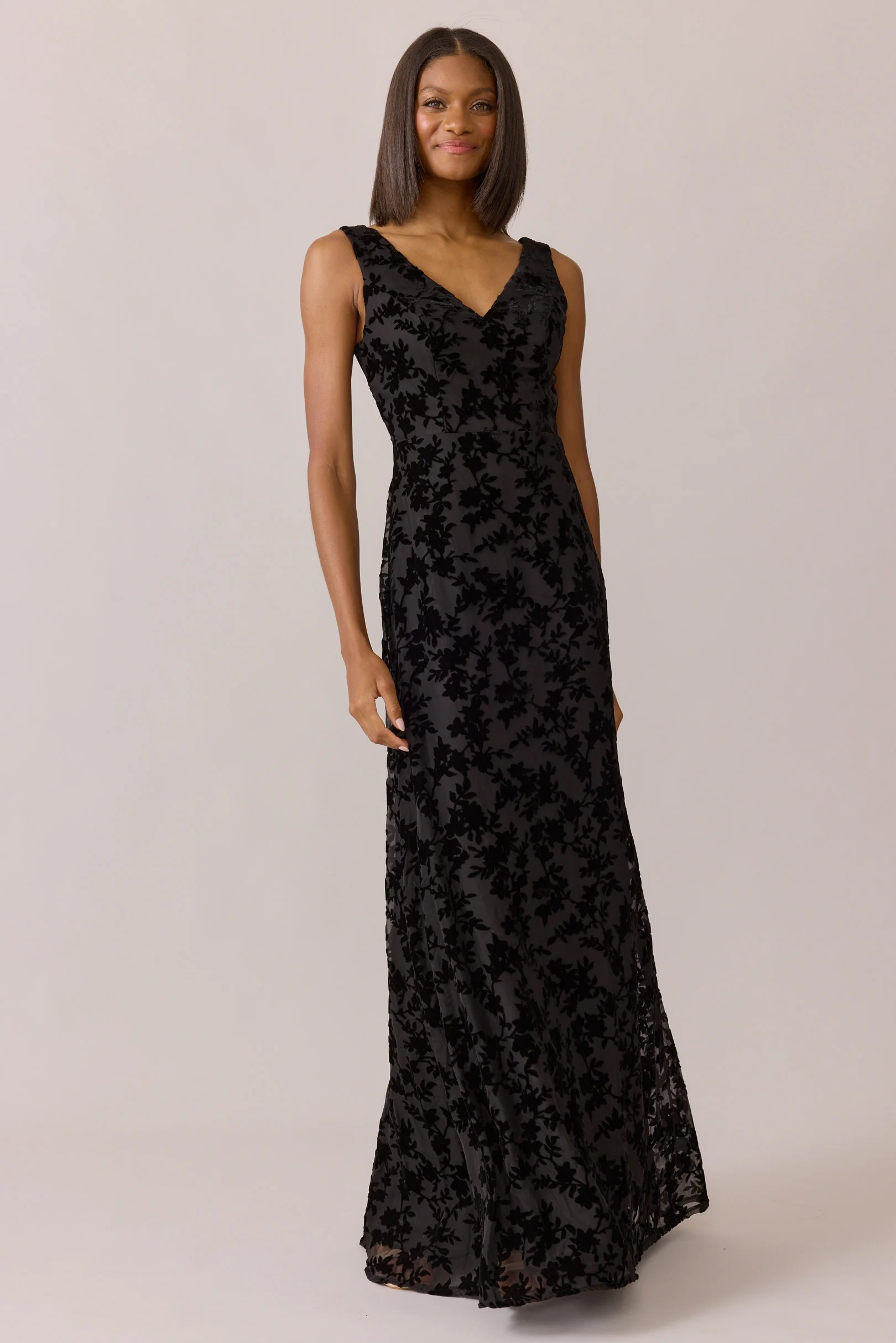 Dakota Floral Burnout Velvet Dress | Made To Order - Image 45