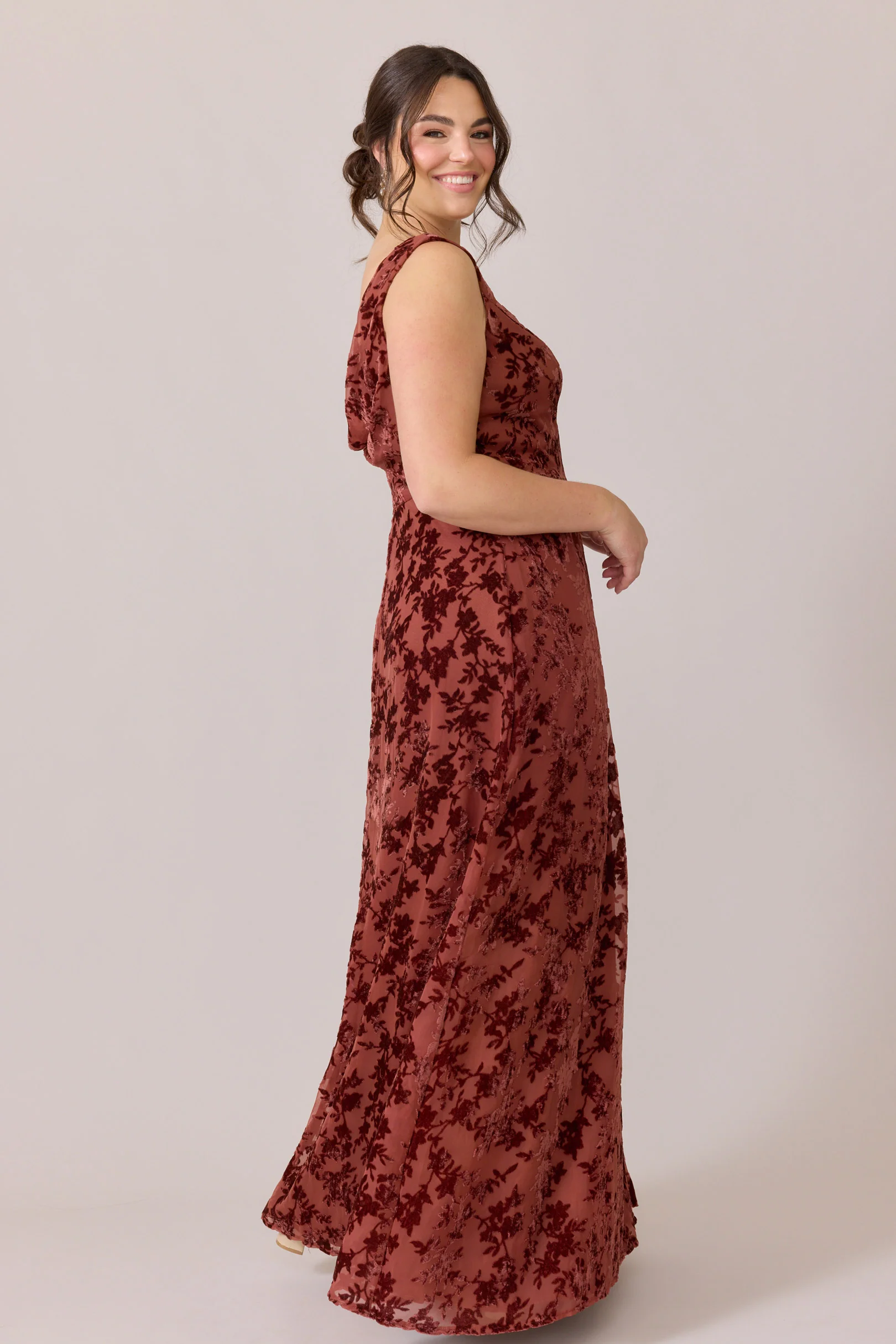 Dakota Floral Burnout Velvet Dress | Made To Order - Image 8