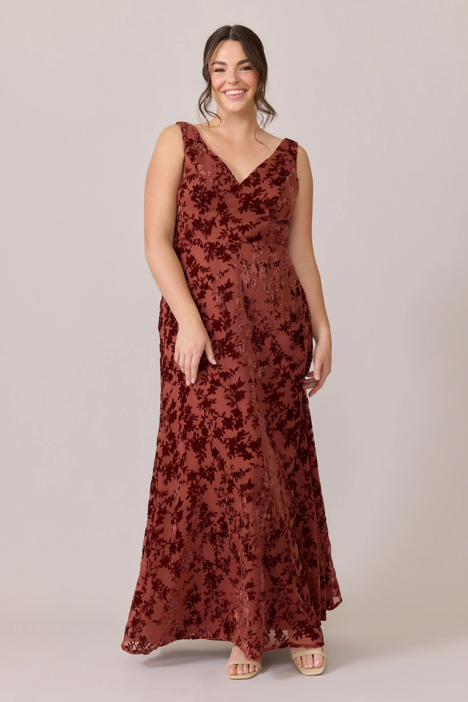 Dakota Floral Burnout Velvet Dress | Made To Order - Image 9