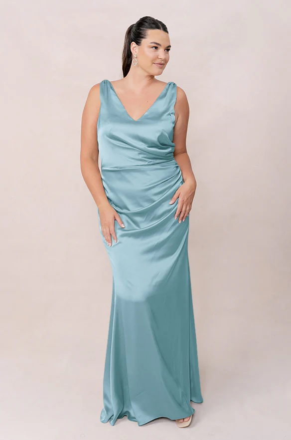 Dawson Satin Dress | Made To Order - Image 100