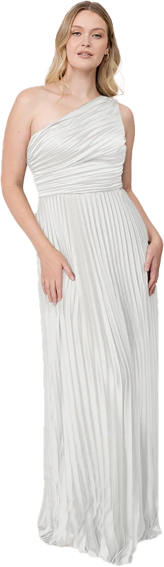 Declan Satin Pleated Dress | Made To Order - Image 120
