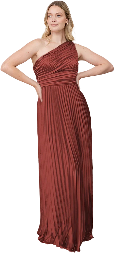 Declan Satin Pleated Dress | Made To Order - Image 127