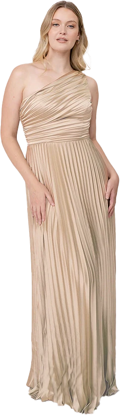 Declan Satin Pleated Dress | Made To Order - Image 138