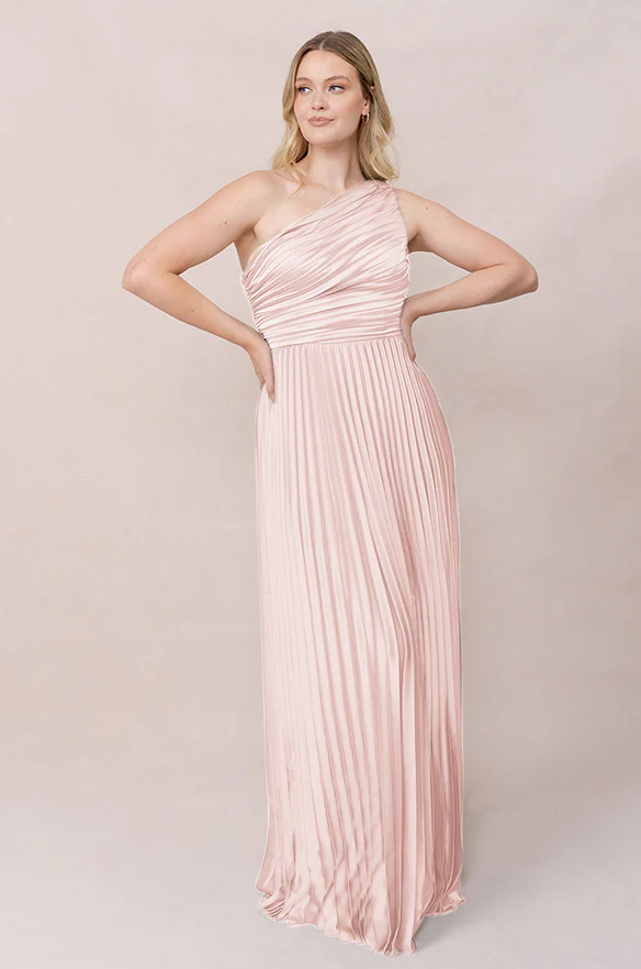 Declan Satin Pleated Dress | Made To Order - Image 14