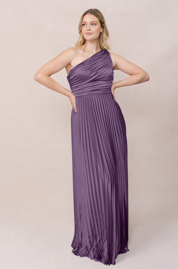 Declan Satin Pleated Dress | Made To Order - Image 30