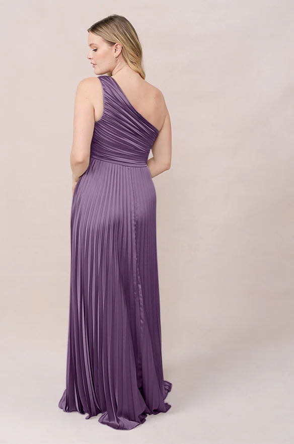 Declan Satin Pleated Dress | Made To Order - Image 31