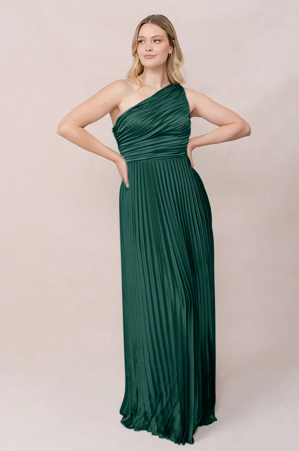 Declan Satin Pleated Dress | Made To Order - Image 34