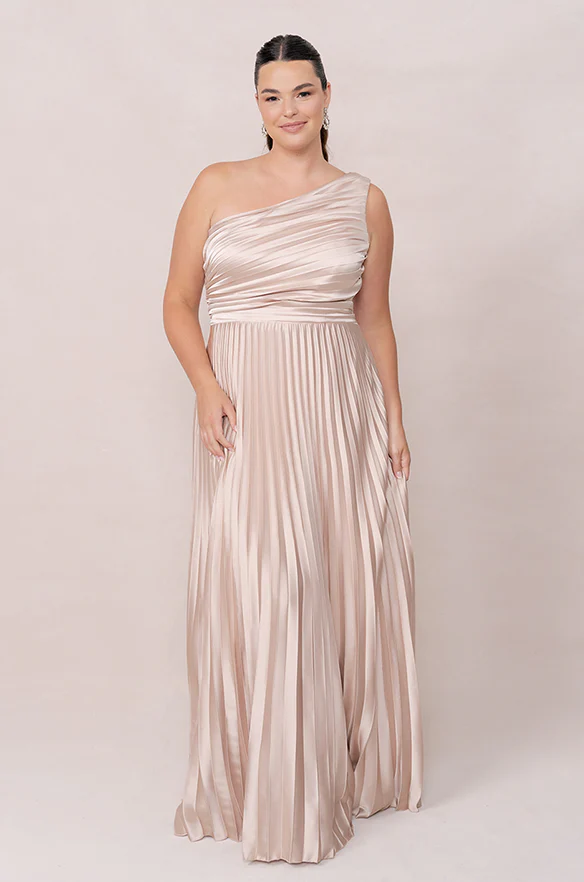 Declan Satin Pleated Dress | Made To Order - Image 5