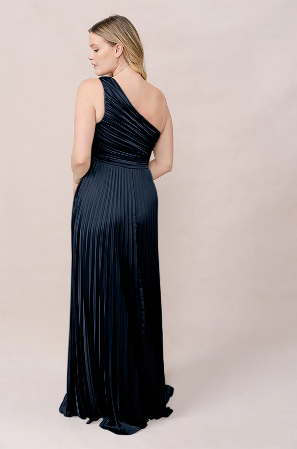 Declan Satin Pleated Dress | Made To Order - Image 63