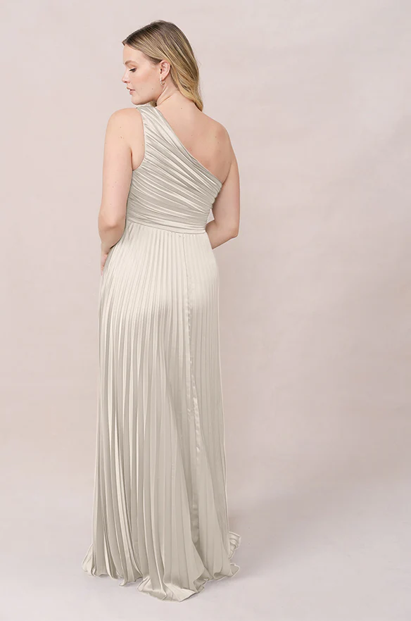 Declan Satin Pleated Dress | Made To Order - Image 87