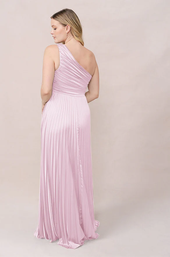 Declan Satin Pleated Dress | Made To Order - Image 9