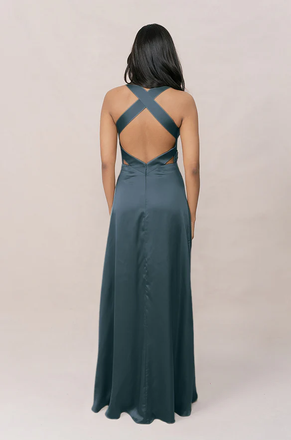 Dylan Satin Dress | Made To Order - Image 41