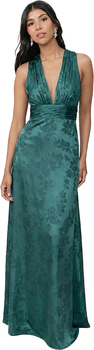 Dylan Satin Floral Print Dress | Made To Order - Image 60
