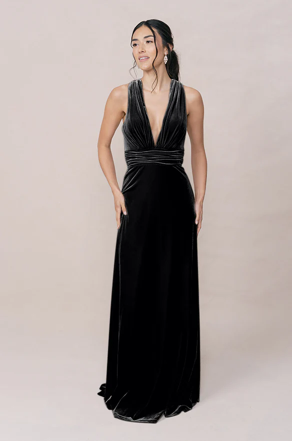Dylan Velvet Dress | Made To Order - Image 30