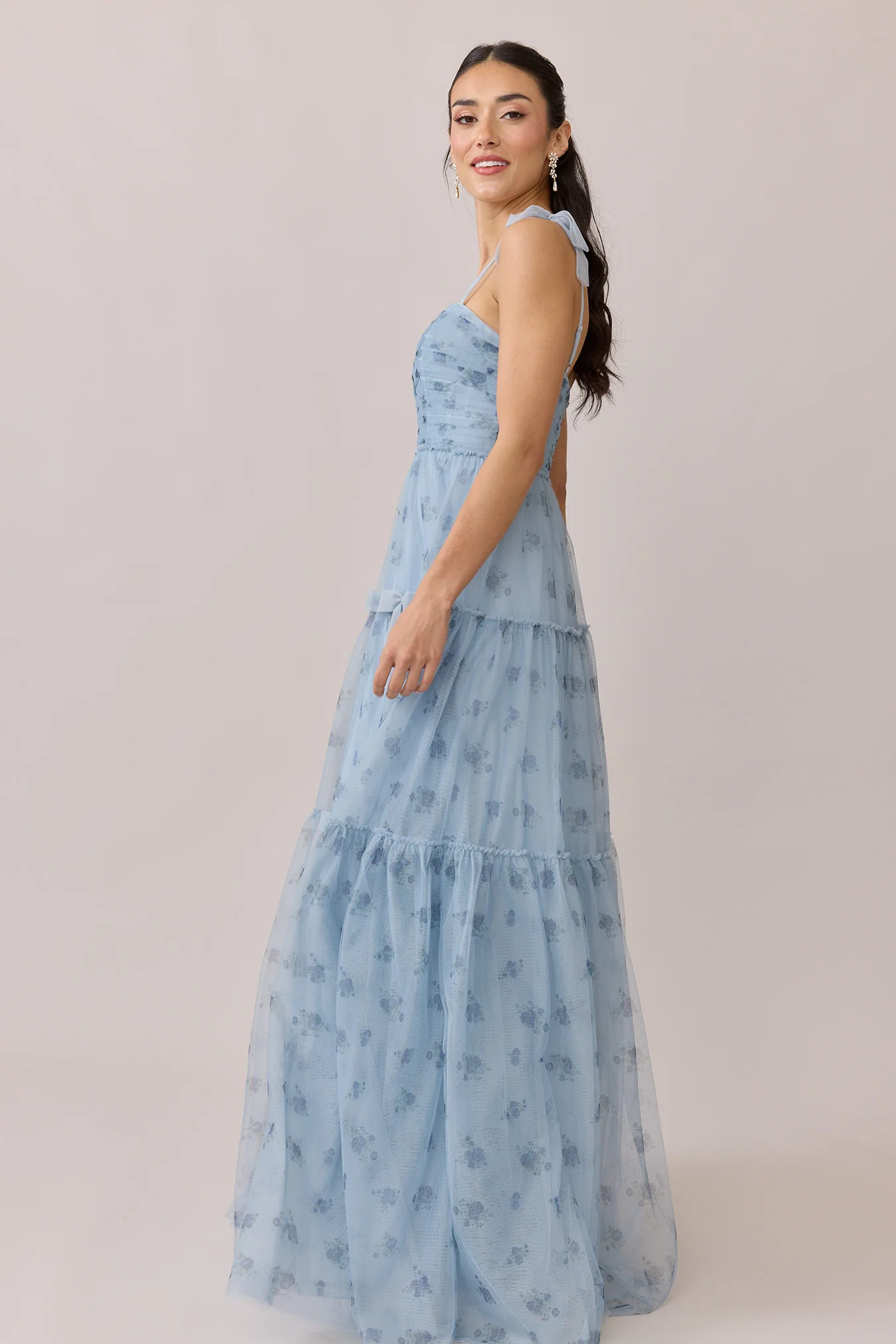 Eloise Tulle Floral Print Dress | Made To Order - Image 3